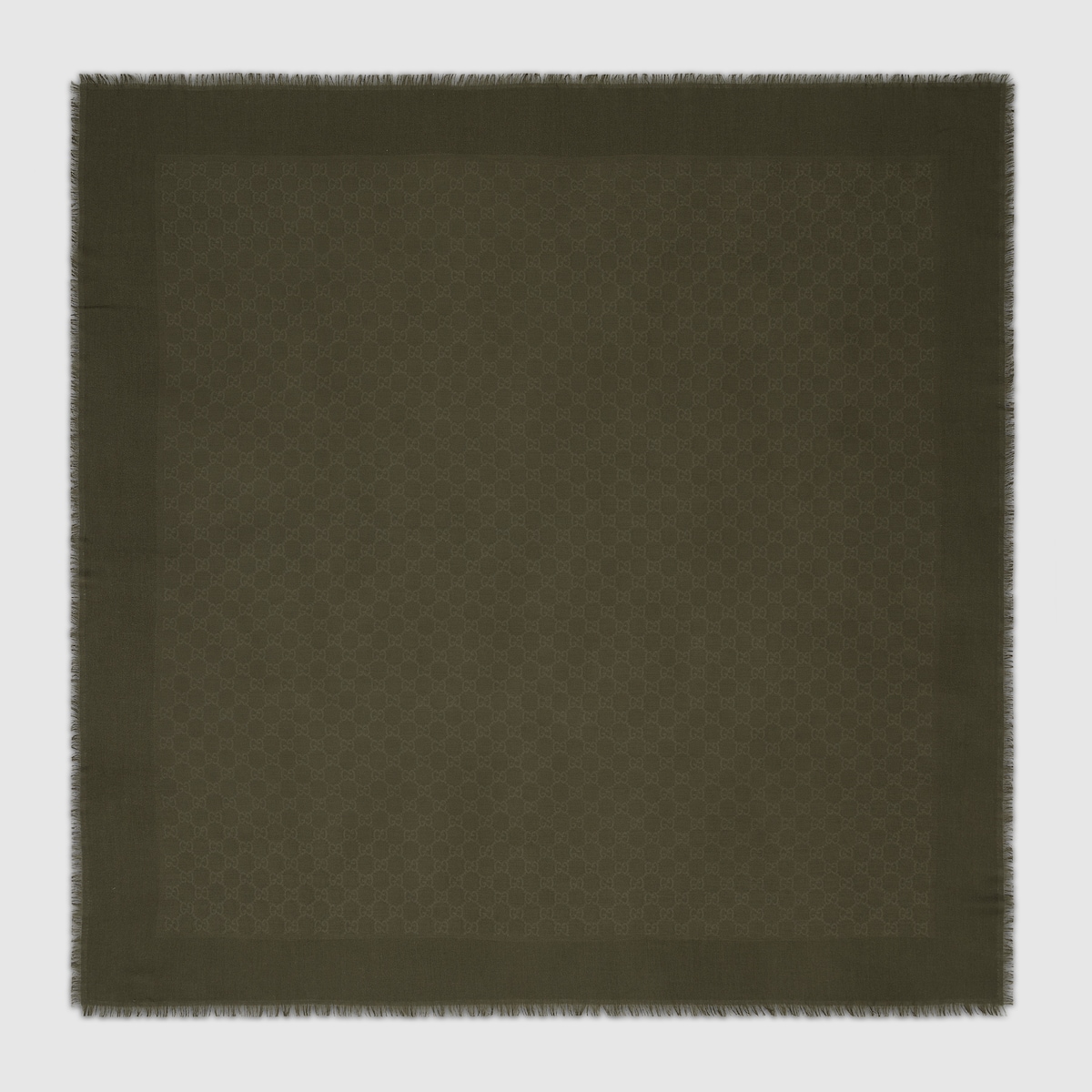 スカーフ Gucci Gg Wool Silk And Cotton Shawl GG wool and silk jacquard shawl in forrest green | GUCCI® US