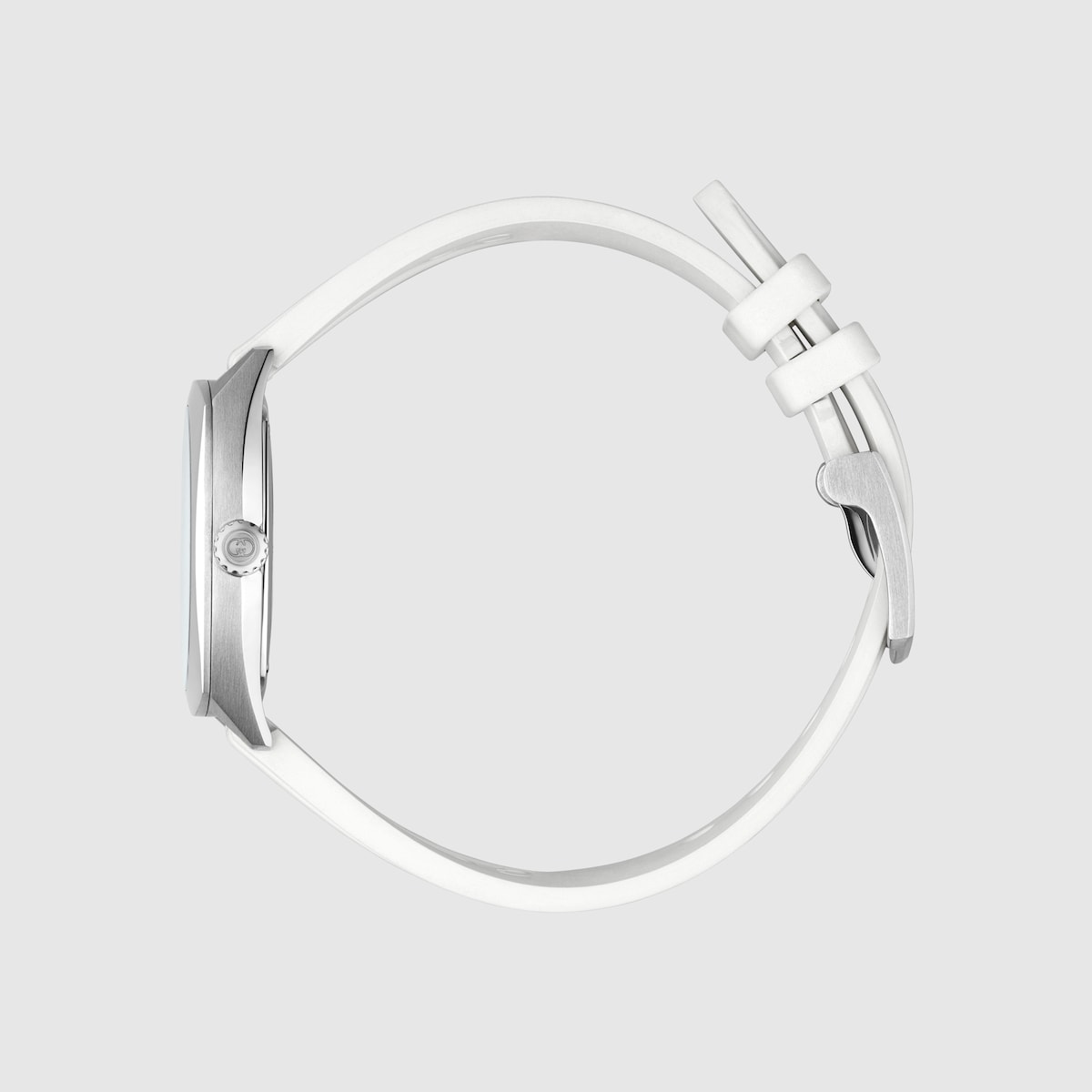 Gucci Interlocking watch, 29mm in white rubber | GUCCI® US