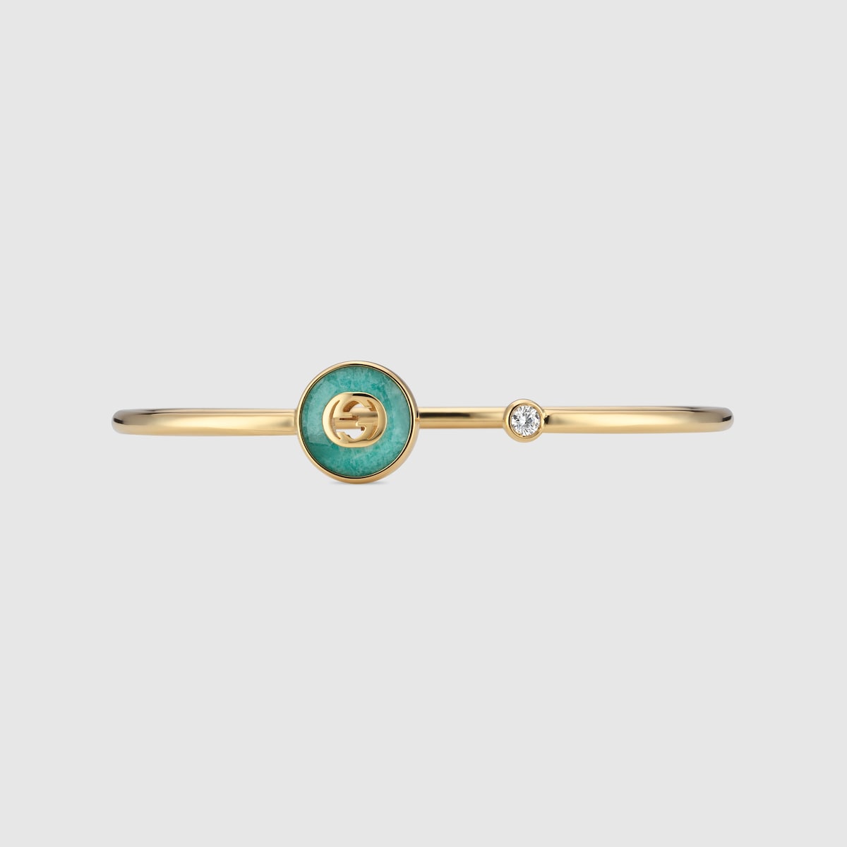 Gucci Interlocking 18k bangle bracelet in 18k yellow gold