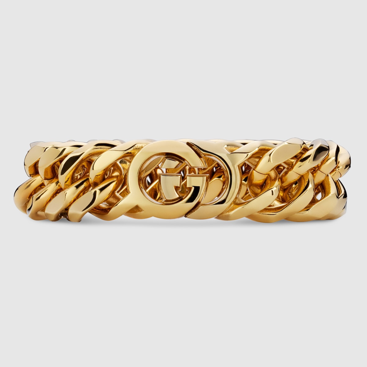 Gucci Interlocking chain bracelet in yellow gold-toned brass