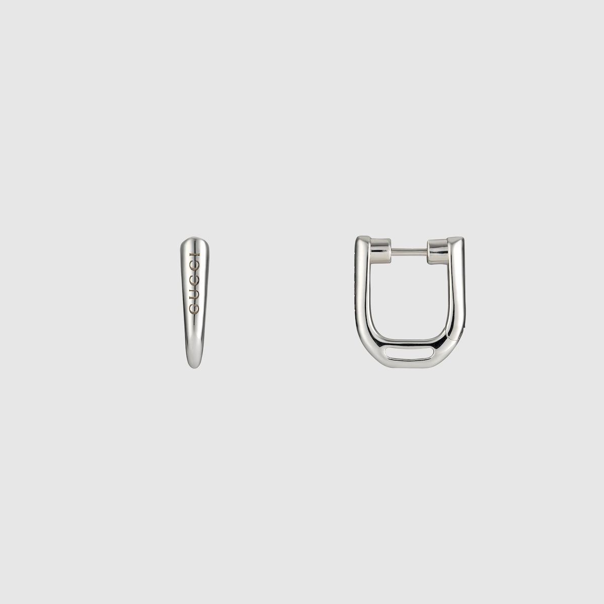Gucci Staffa small hoop earrings in 925 sterling silver | GUCCI® US