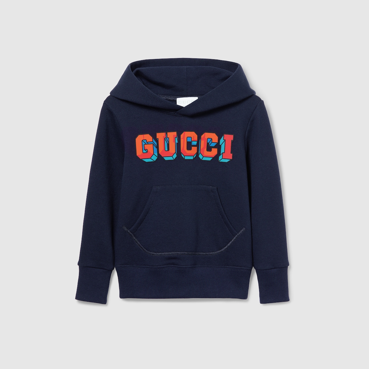 Children's cotton hooded sweatshirt in white - thumbnail 6