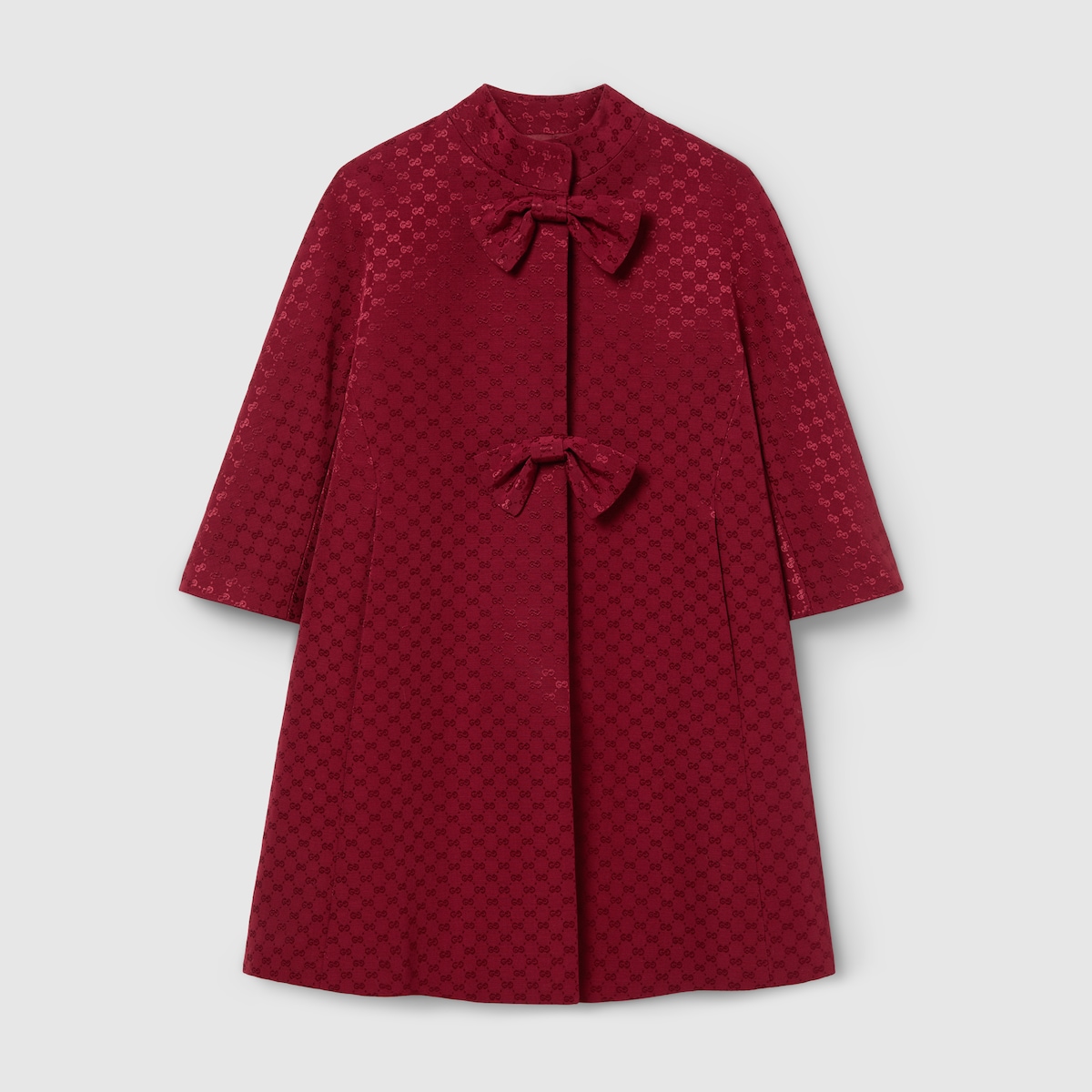happylifeGUCCI GGウール Children's GG cotton coat in Gucci Rosso Ancora red | GUCCI® CA