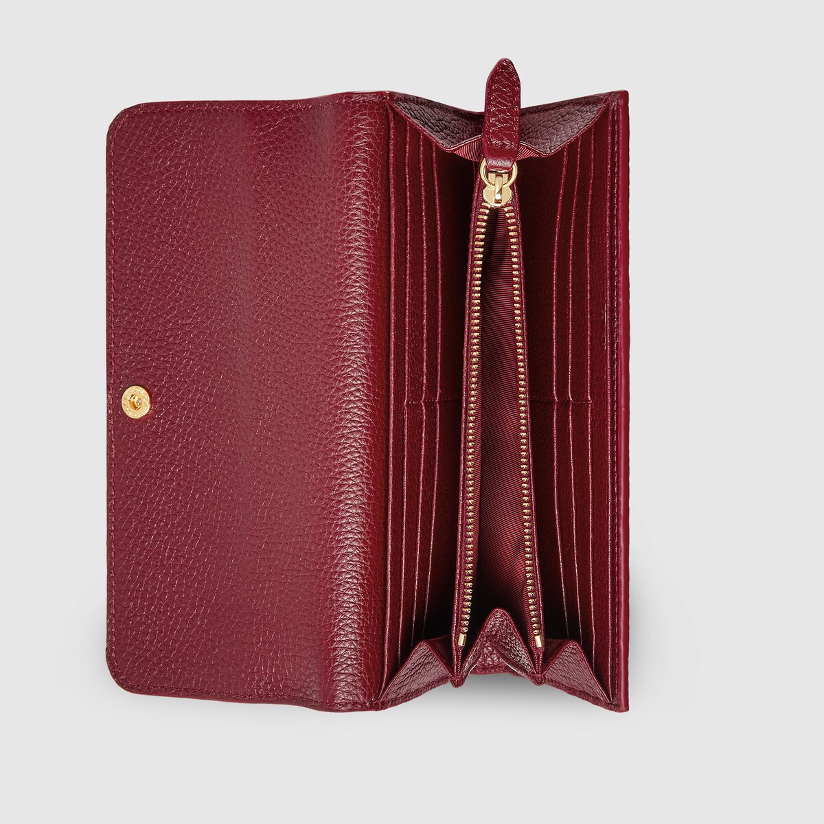 SOFTBIT CONTINENTAL WALLET 19 IN BLACK GRAINY CALFSKIN GOLD HARDWARE