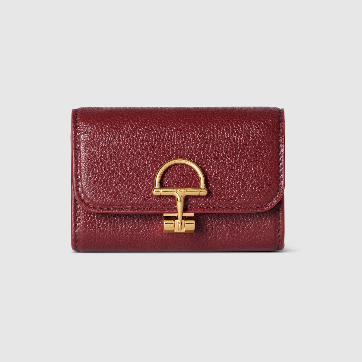 Gucci Softbit card case in Rosso Ancora red leather | GUCCI® US