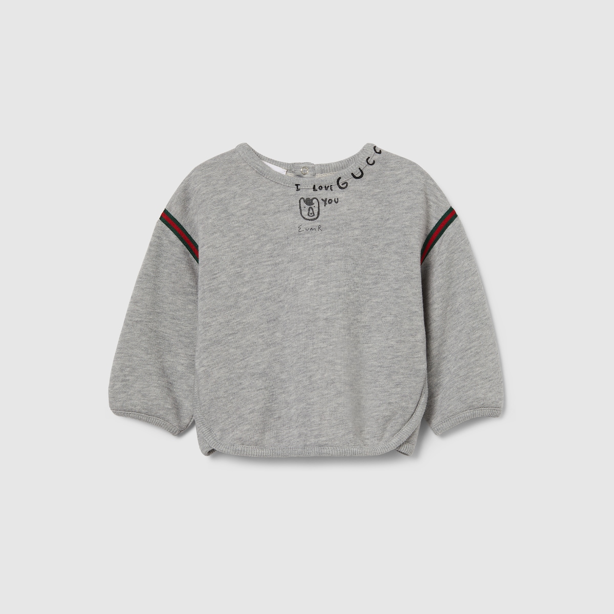 チルドレンズ〕プリント コットン Tシャツ ・ライトグレー | GUCCI公式