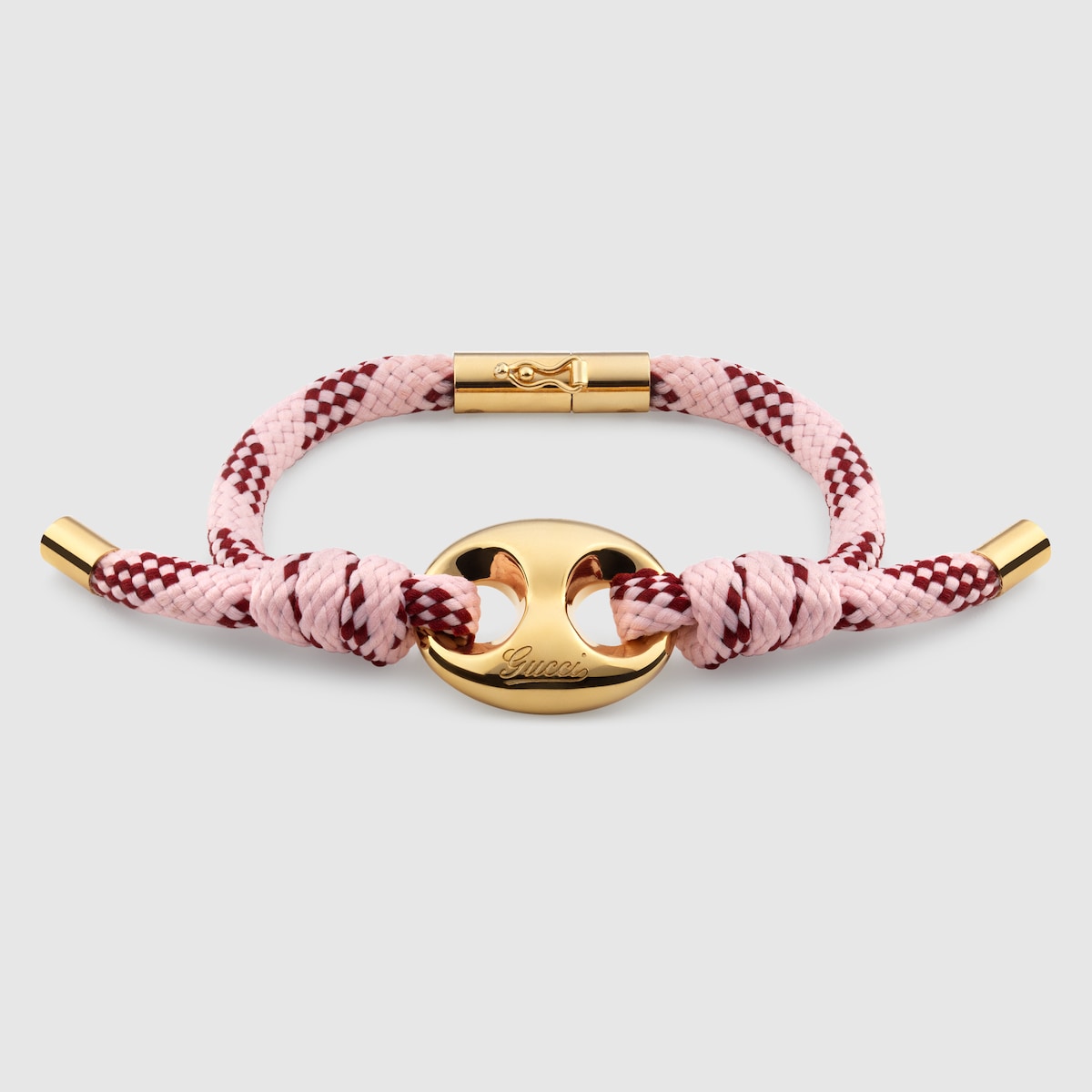 【GUCCI】〔グッチ マリナ チェーン〕ファブリック ブレスレット Gucci Marina Chain fabric bracelet in white and multicolor