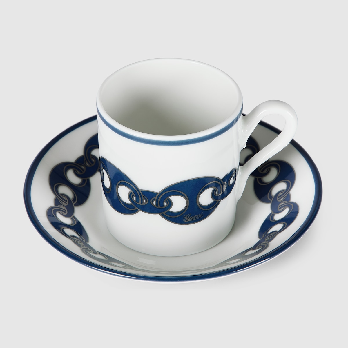 Gucci Marina coffee cup and saucer, set of two in off white and