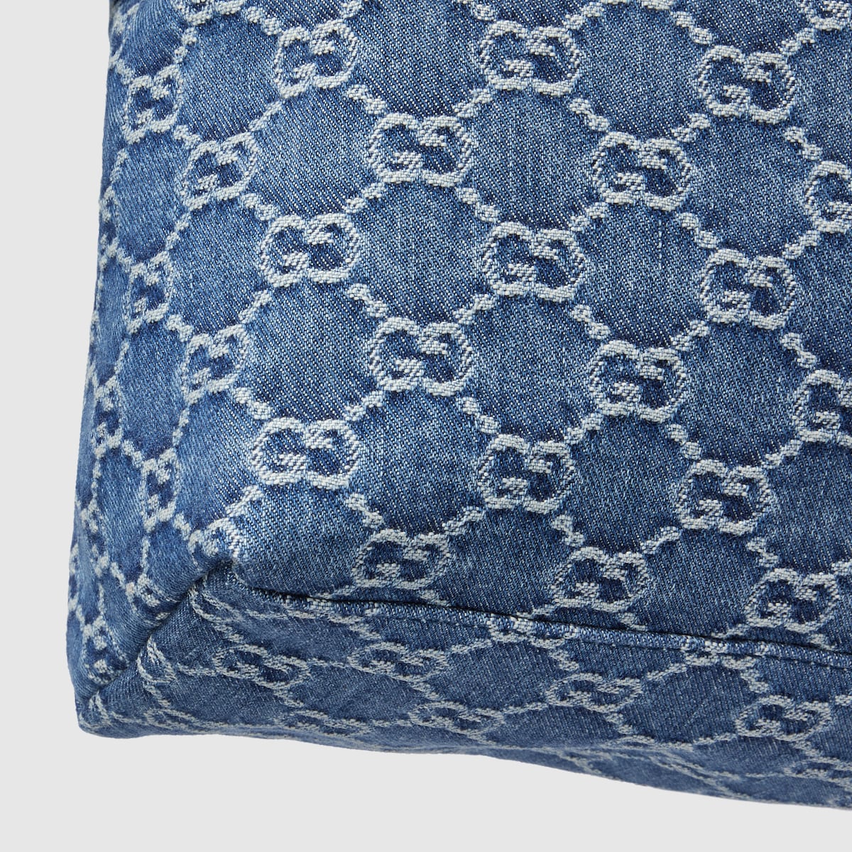 Children's GG backpack in blue and ivory GG denim | GUCCI® US