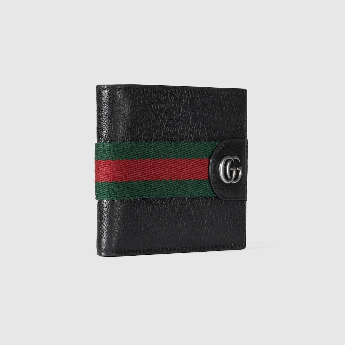 Ophidia bi-fold wallet in black soft leather | GUCCI® US