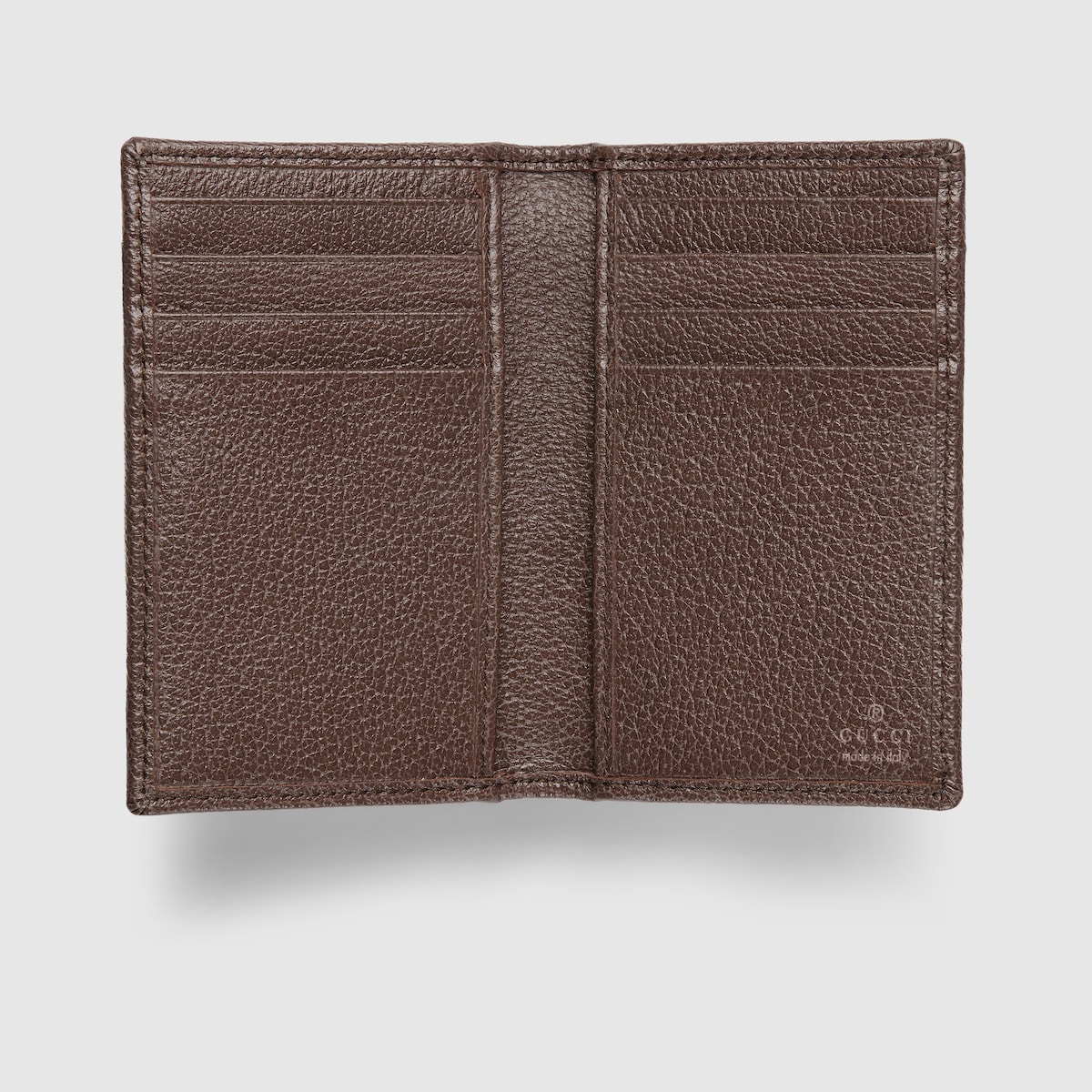 Ophidia long card case in beige and dark brown fabric