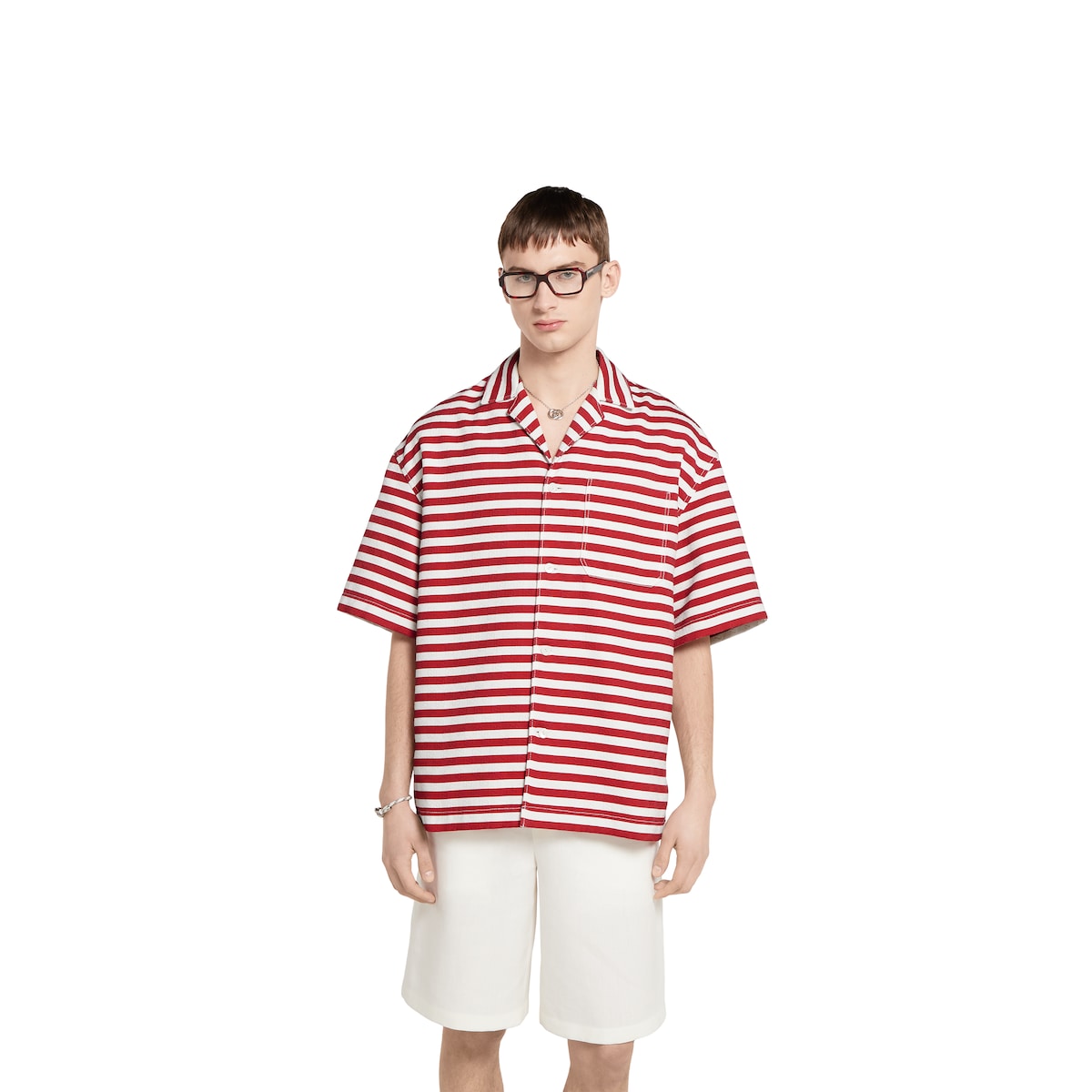 Printed GG cotton jacquard shirt