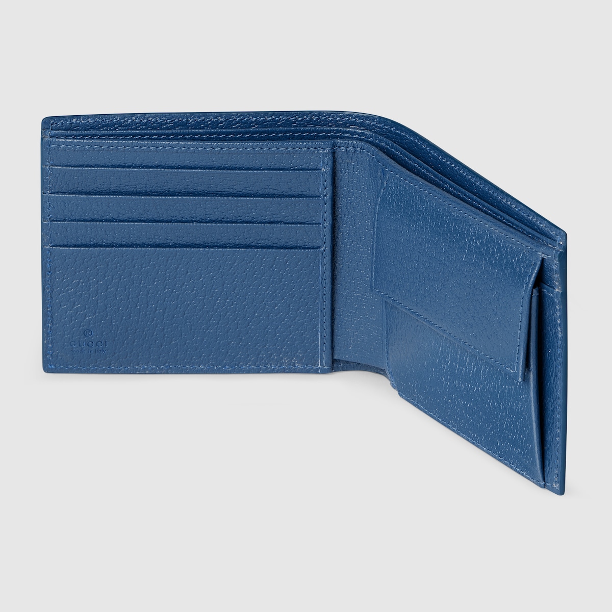 GUCCI GG コインウォレット ブルー GG コインウォレット ブルー インテリアベージュ＆ダーク