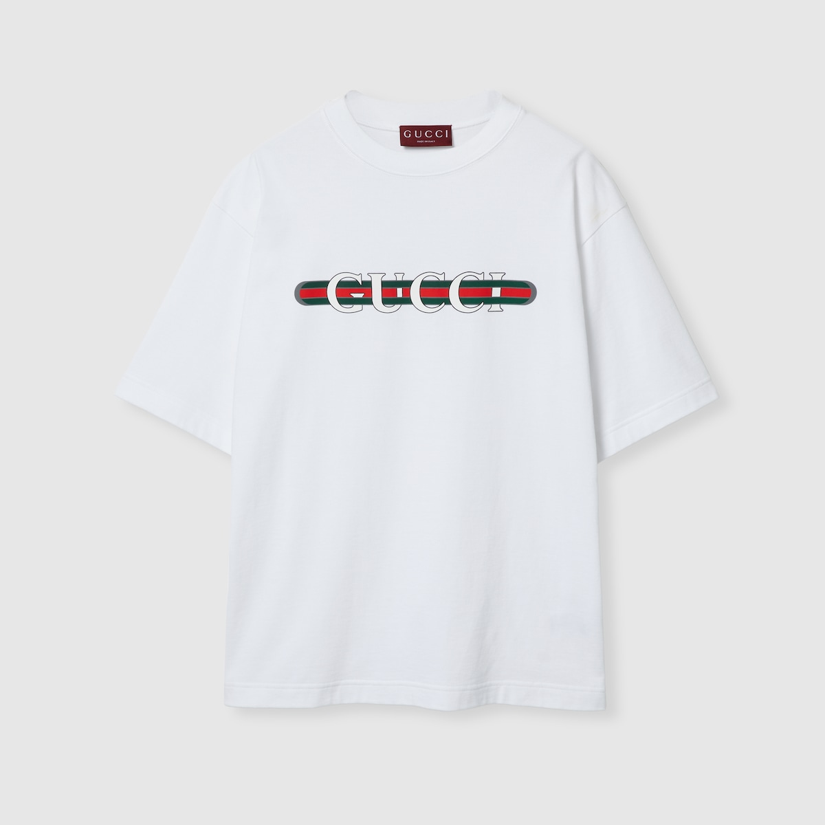 【送料&関税込】Gucci Cotton Cropped T-shirt Gucci Striped Cotton Cropped T-Shirt Ready-To-Wear - Blue