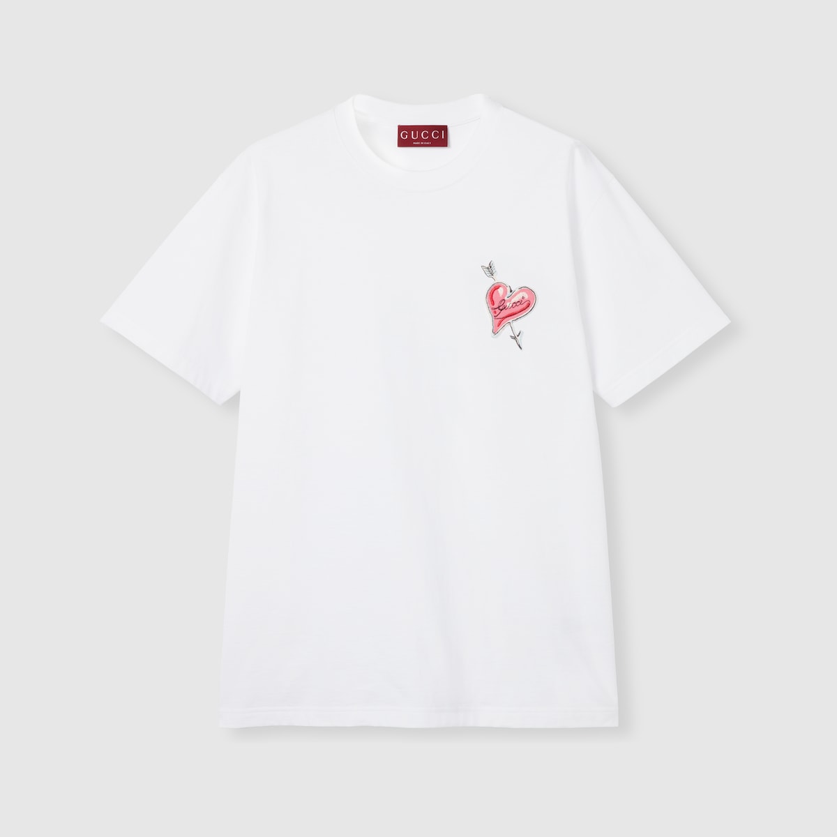 GUCCI White XS Short-sleeved Cherry Logo T-Shirt - Authentic