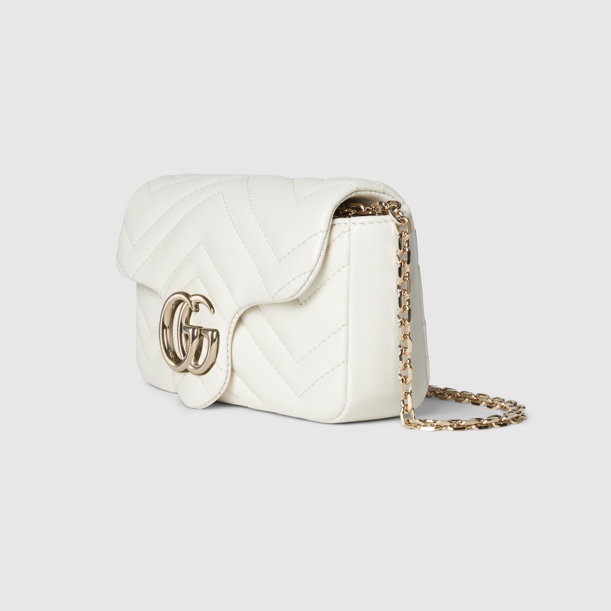 GGマーモント〕ミニ ショルダーバッグ ・ホワイト レザー | GUCCI公式