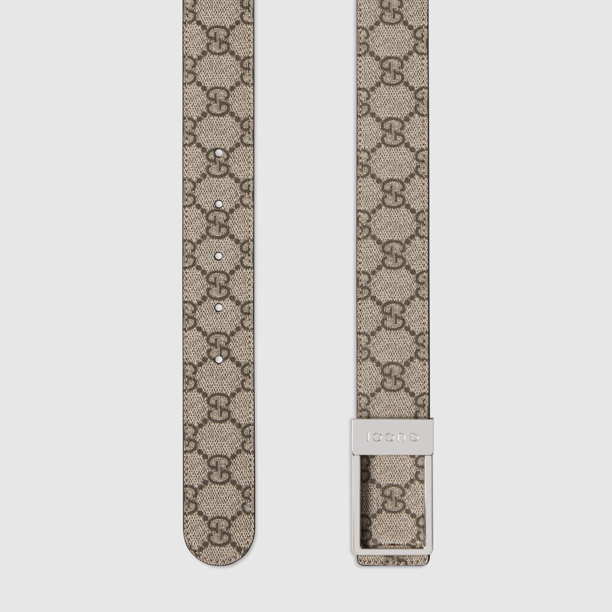 Reversible belt with rectangular buckle