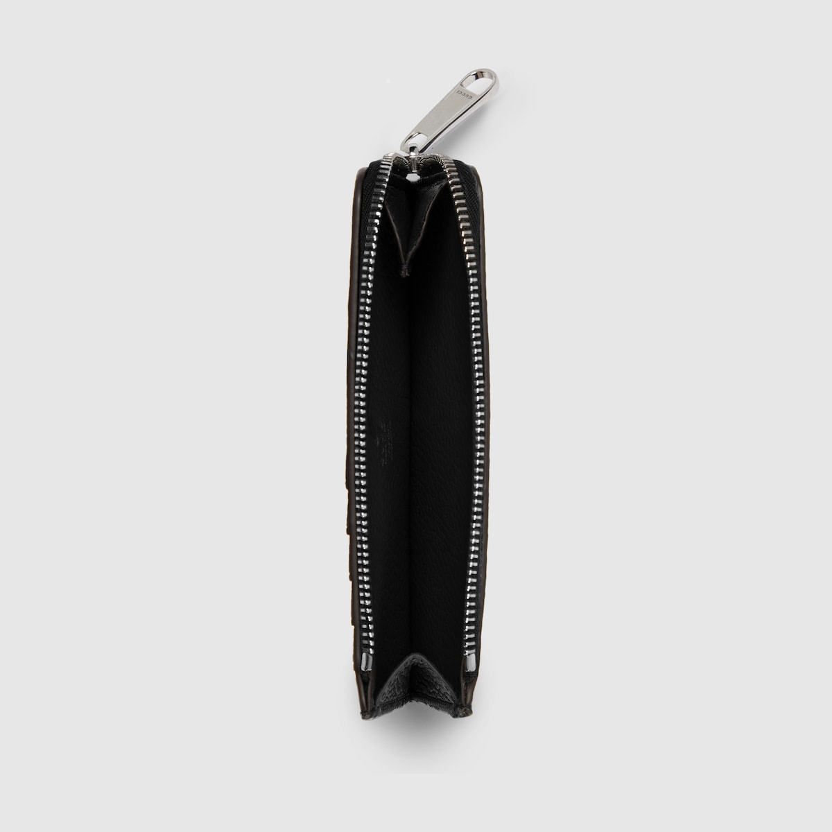 Zip card case with logo in black leather | GUCCI® CA
