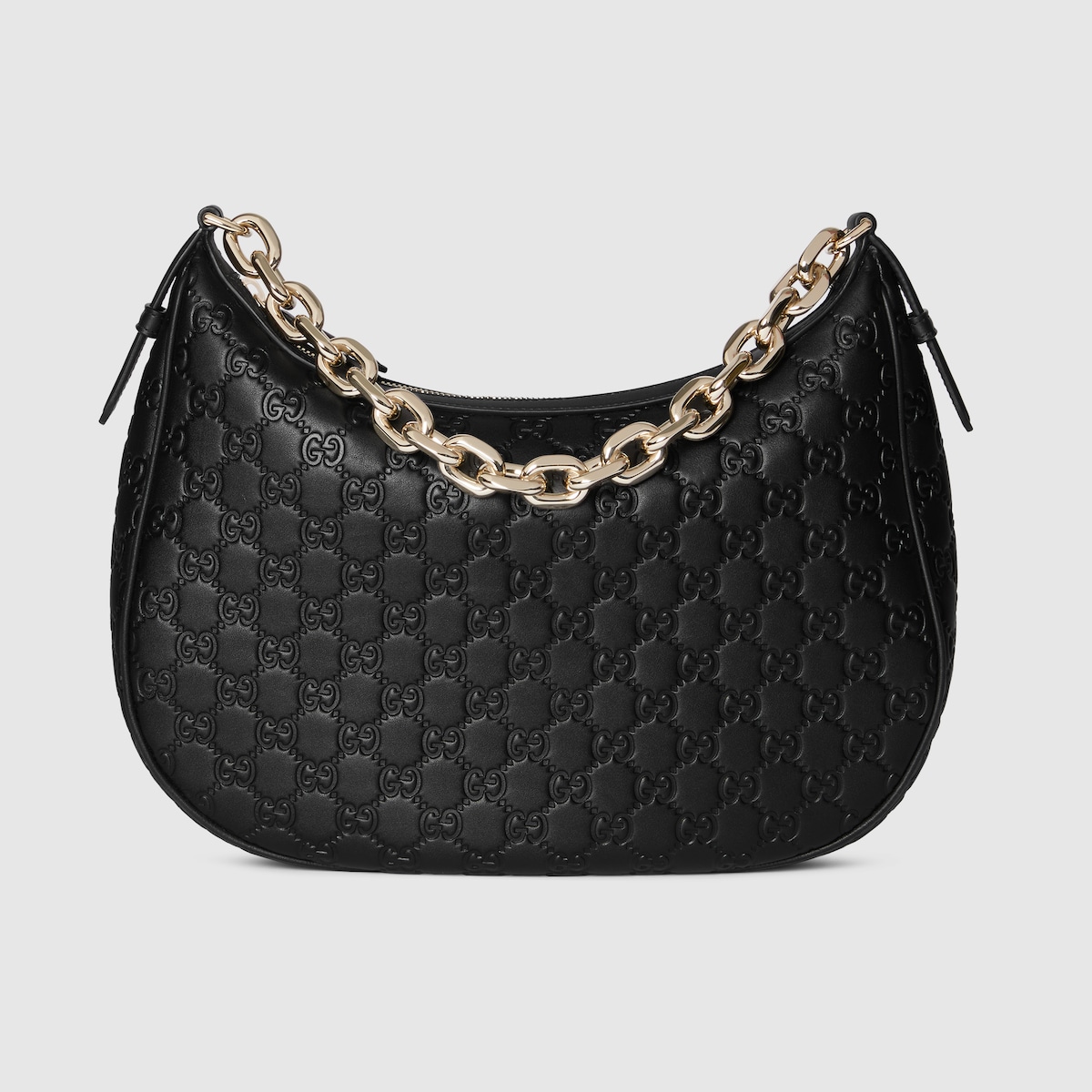 トートバッグ GUCCI Black Leather Large Gg Emblem Shoulder Bag GG Emblem large tote bag in black leather | GUCCI® US