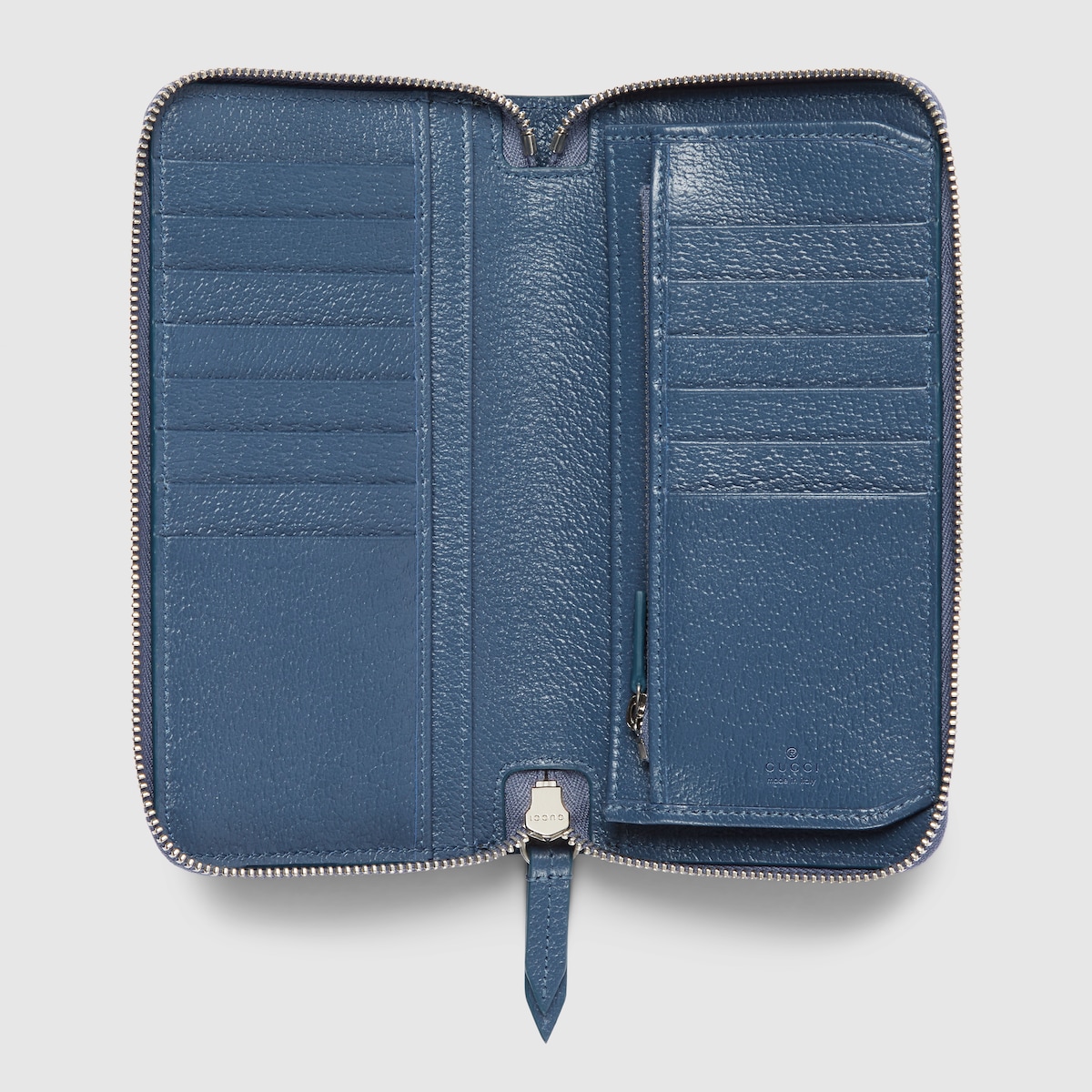 ジップアラウンドウォレット ブルー インテリア ・ブラック