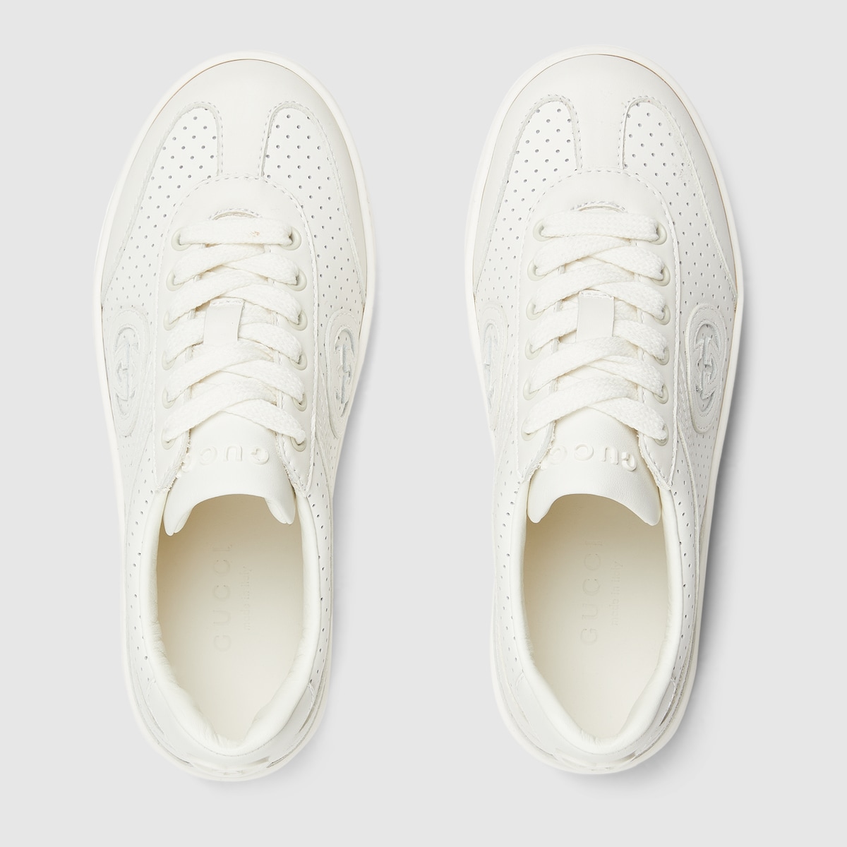 チルドレンズ〕G74 スニーカー ・オフホワイト レザー | GUCCI公式