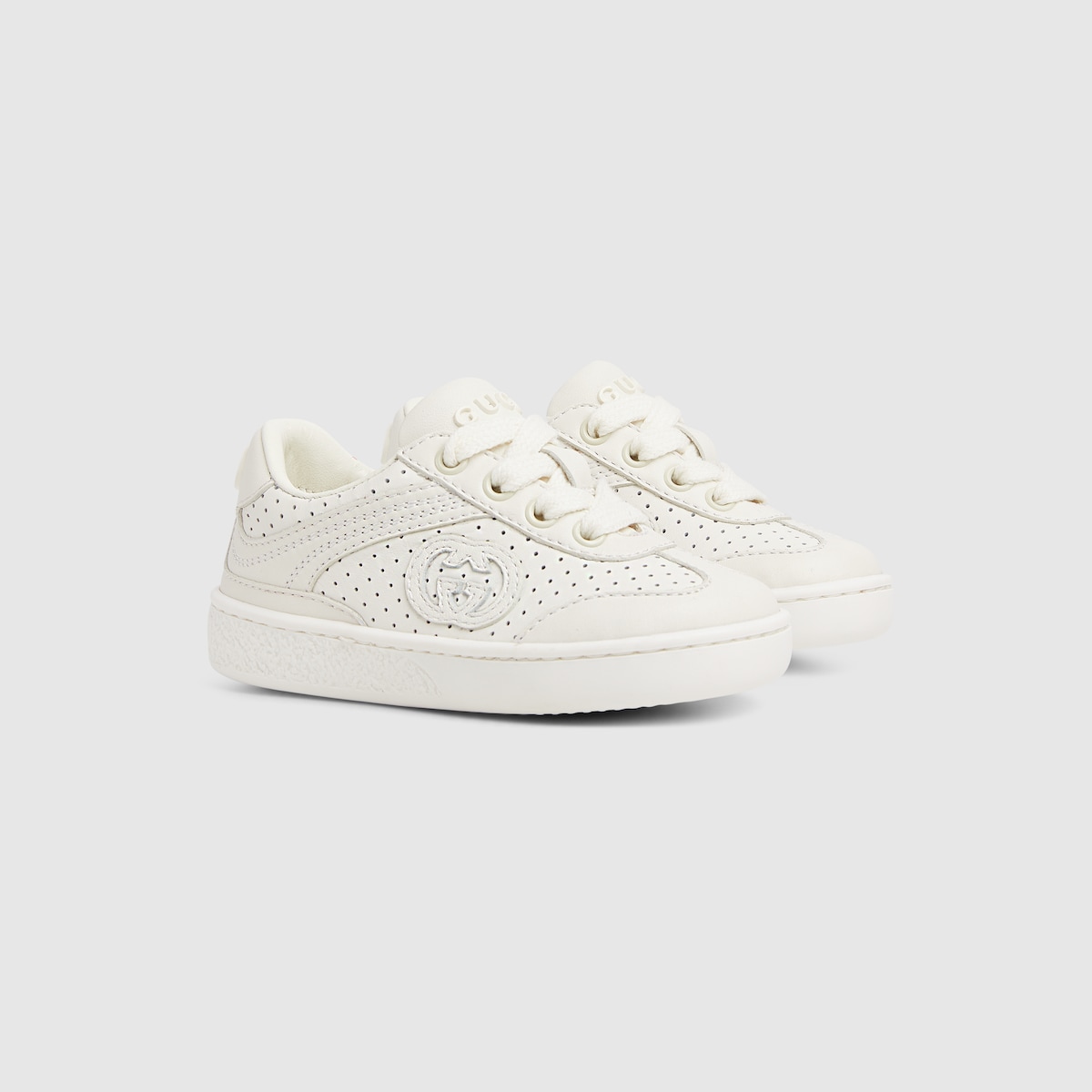 Toddler G75 sneaker in off white leather - thumbnail 4