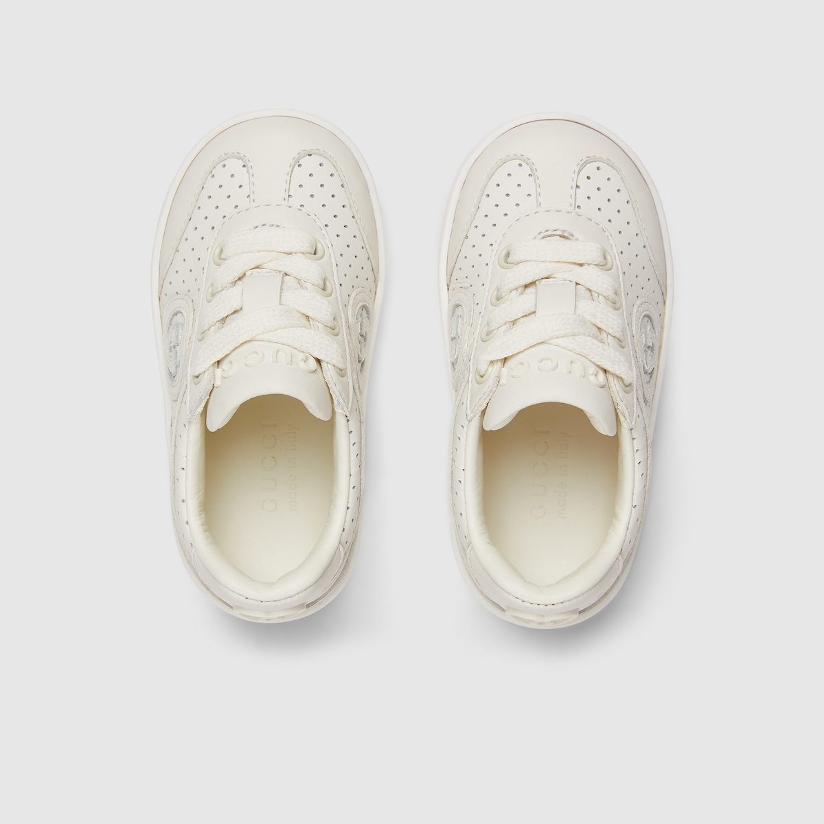 Toddler G75 sneaker in off white leather - thumbnail 3