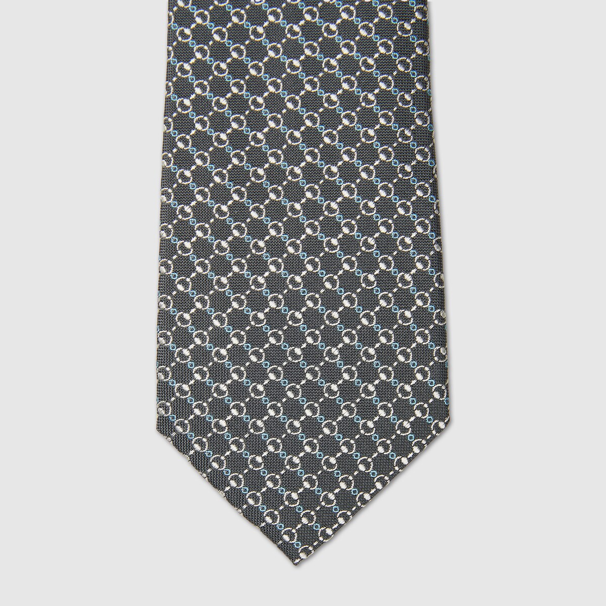 GUCCI シルク ネクタイ グレー系 ホースビット シルクジャカード ネクタイ ・グレー | GUCCI公式