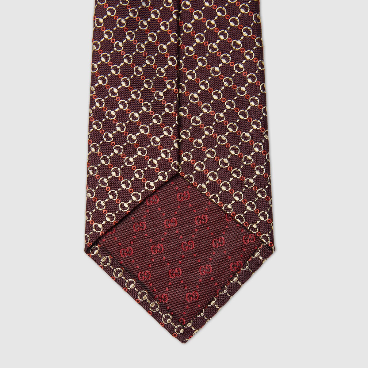 ホースビット シルクジャカード ネクタイ ・ダークレッド | GUCCI公式