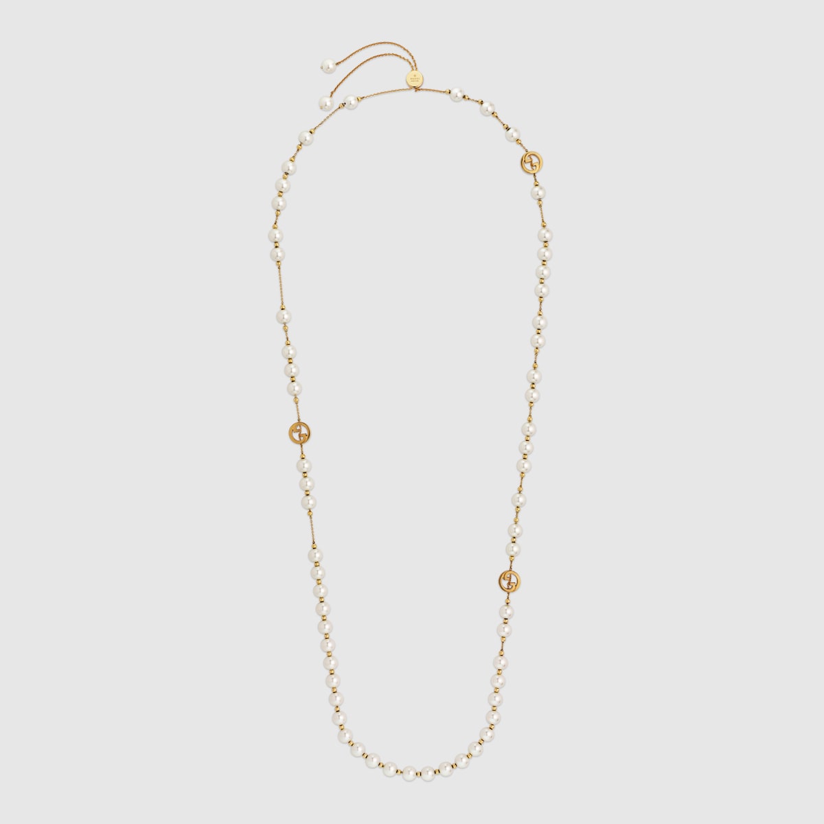 SHB Faux Pearl Necklace Silver Tone Adjustable Lightweight