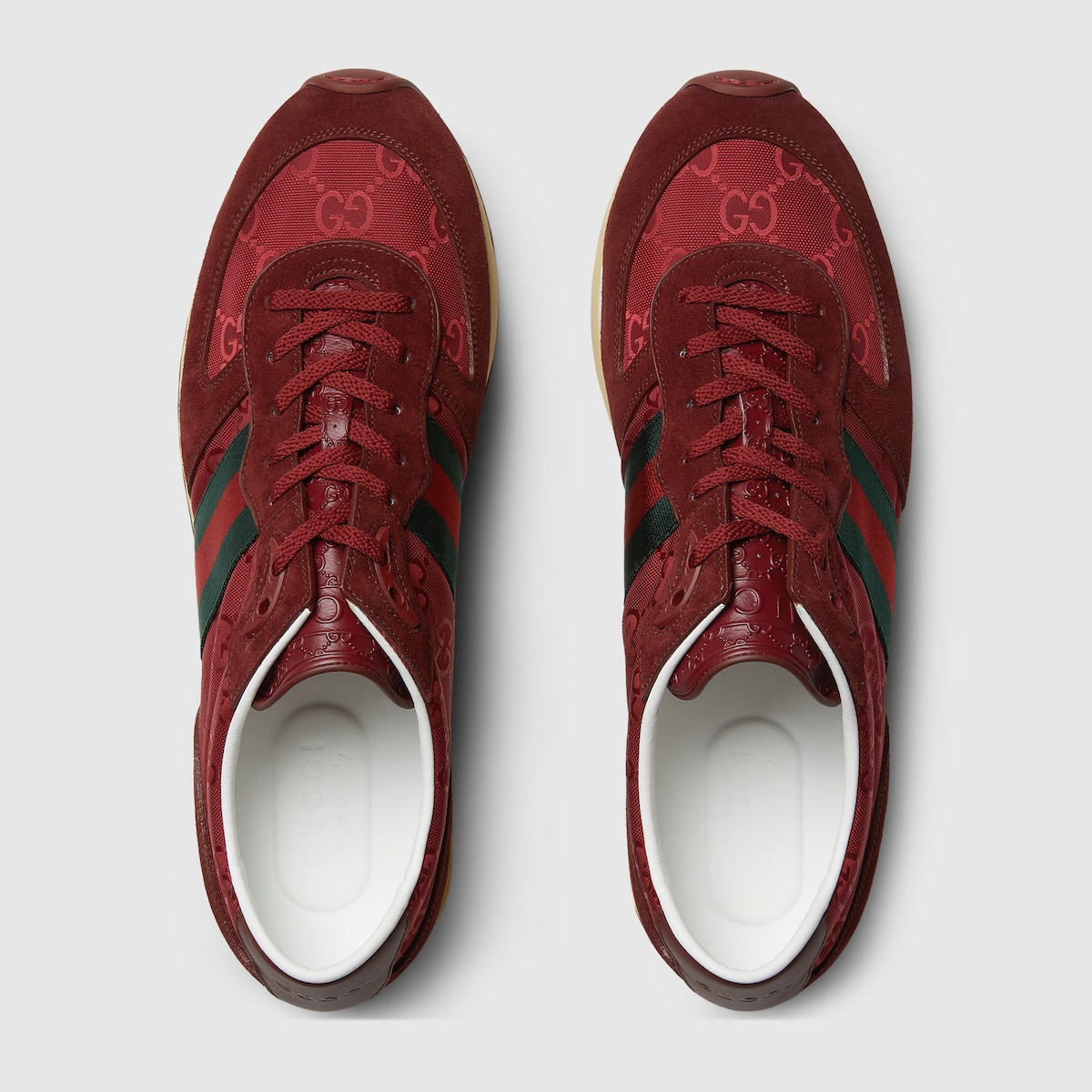 GUCCI 赤 ローファー GGロゴ 36.5 Women's Gucci Jordaan loafer with GG in Rosso Ancora GG