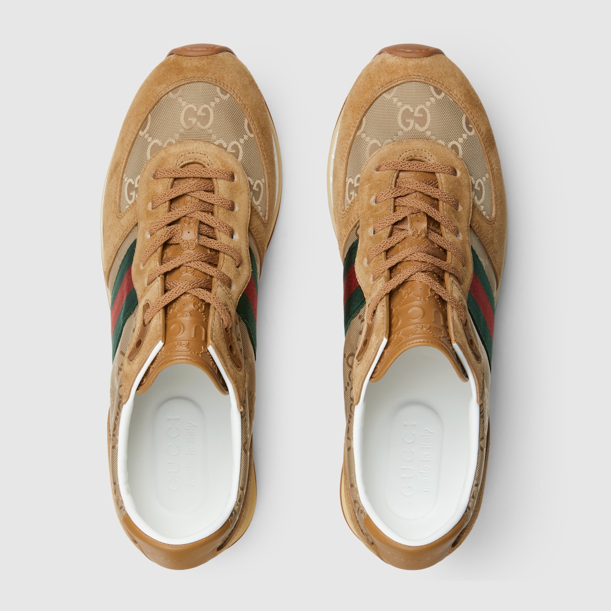 Men's Gucci Re-Motion sneaker in camel Original GG canvas