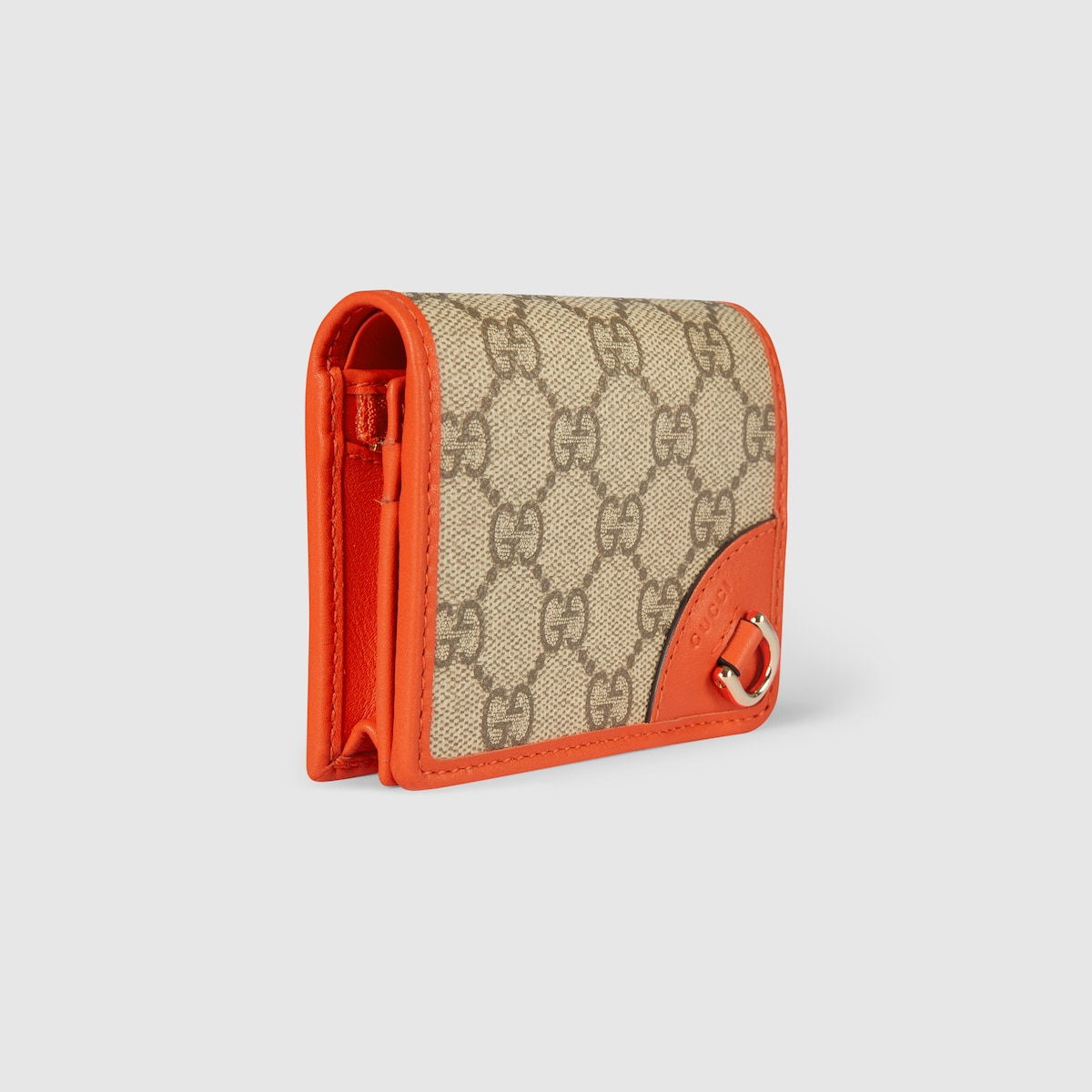 GG Emblem系列小号钱包in 米色和棕色GG织物| GUCCI® FR