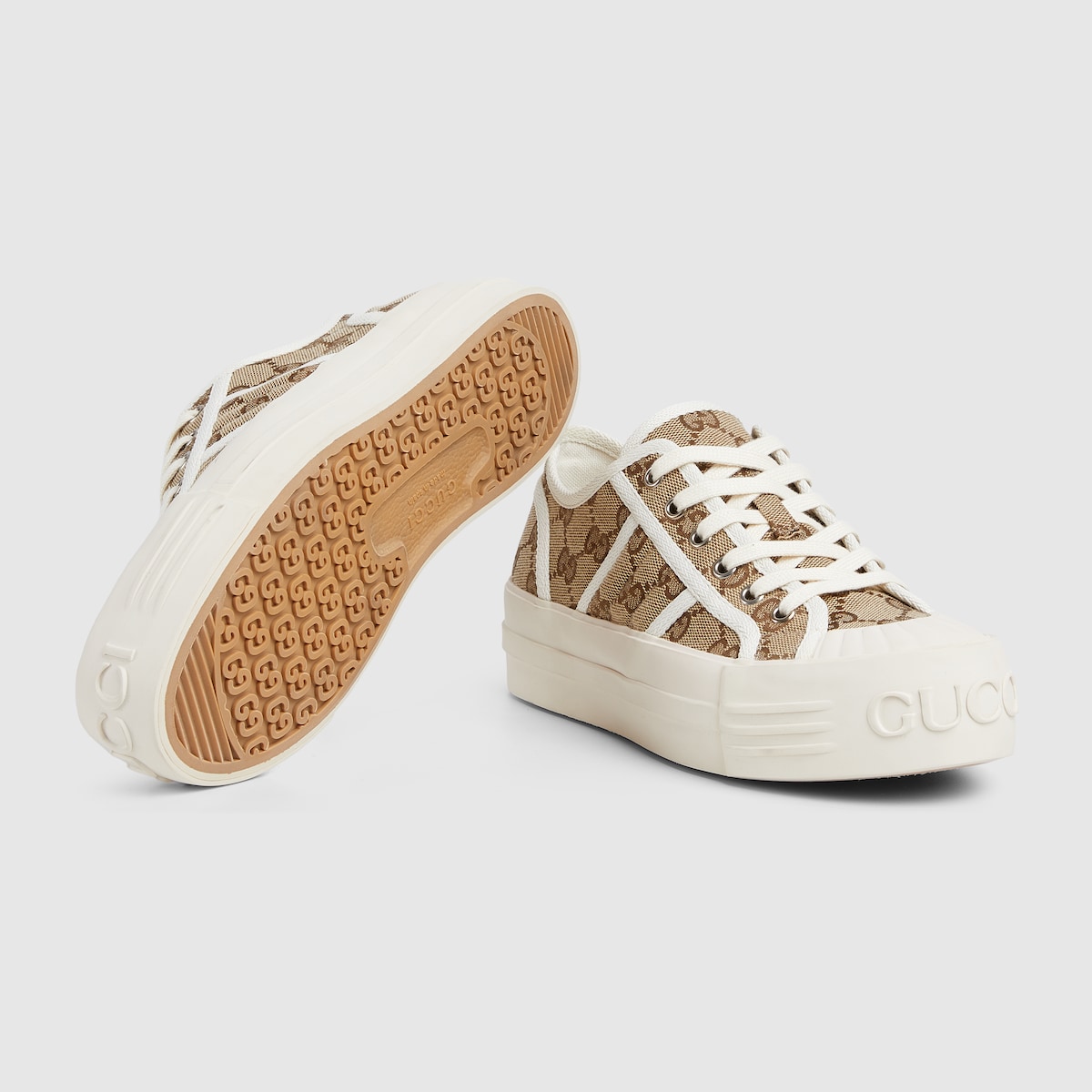 ウィメンズ チャンキー スニーカー ・ベージュ＆ブラウン