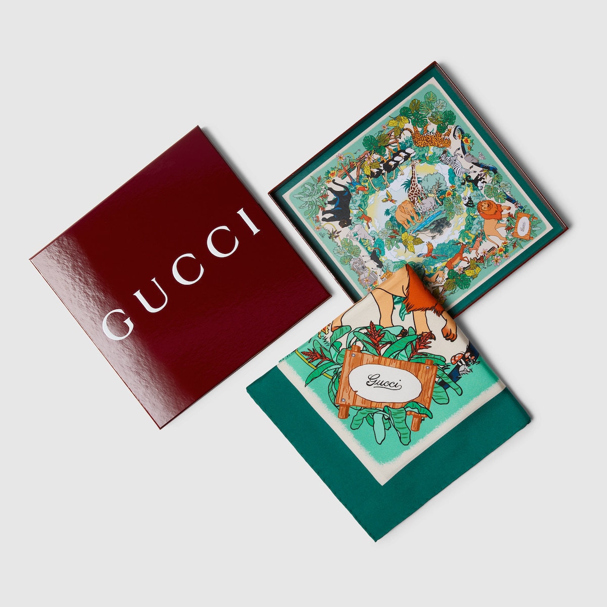 90 x 90 プロジェクト プリント シルクスカーフ ・マルチカラー