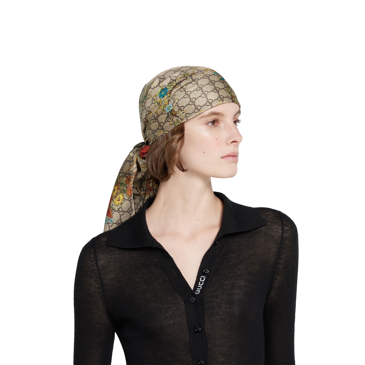 Printed silk twill carré