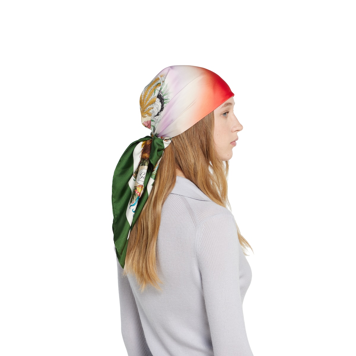 ボレロ・ショール GUCCI Thin scarf in multicolour printed silk GG printed silk scarf in multicoloured - Gucci | Mytheresa