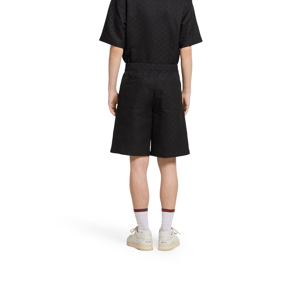 GG canvas linen blend shorts