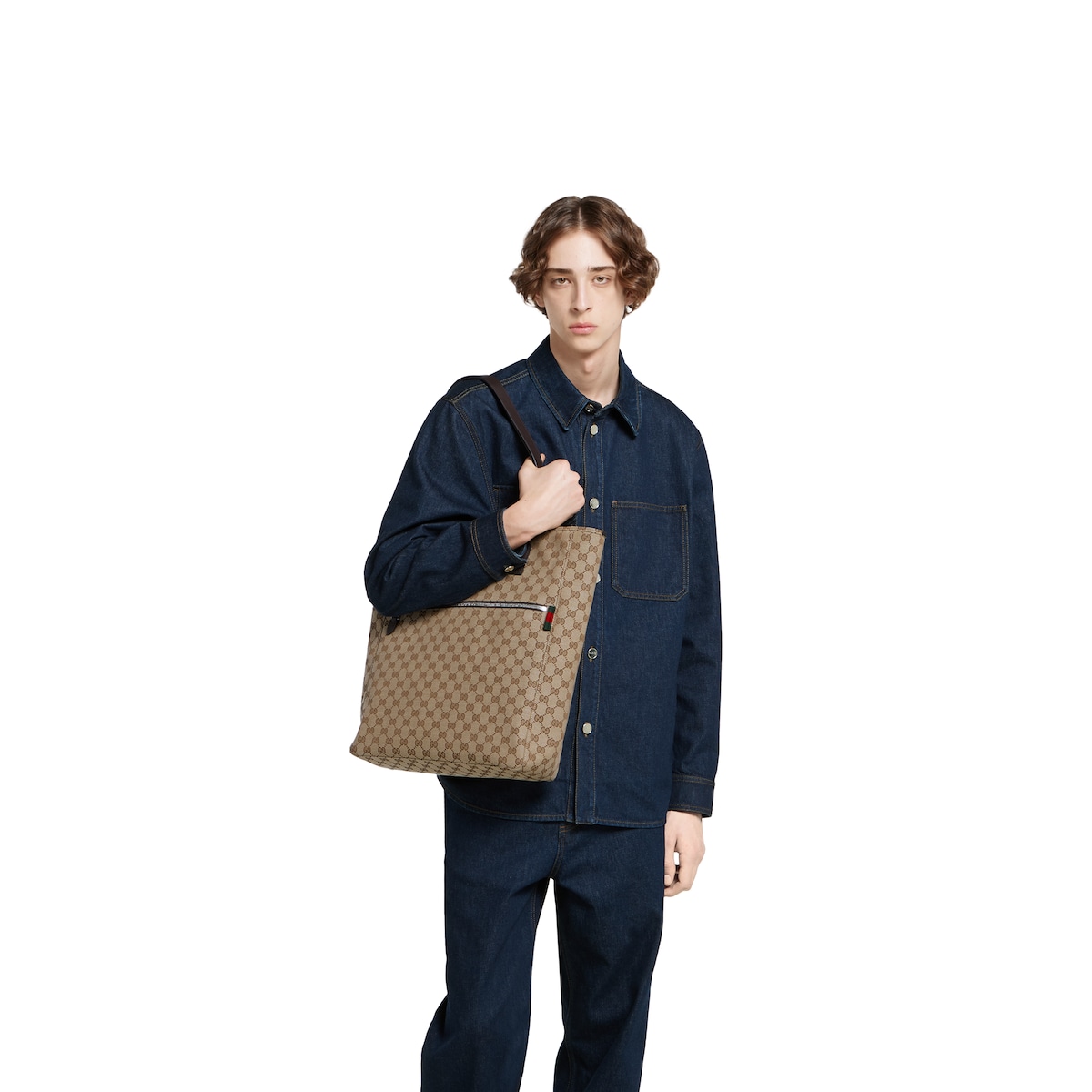 GG canvas large tote bag