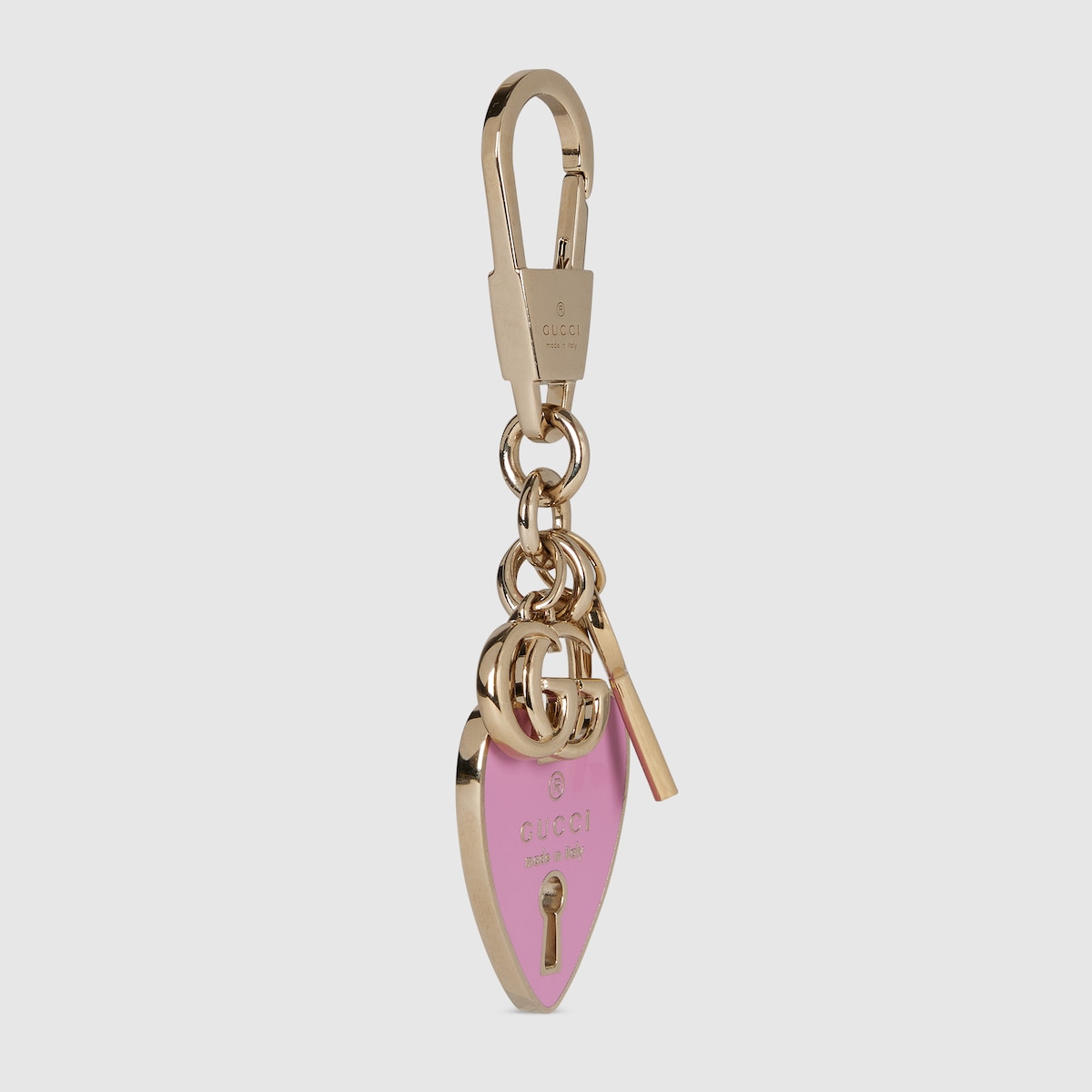 ハートシェイプ キーチェーン ・ピンク エナメル | GUCCI公式