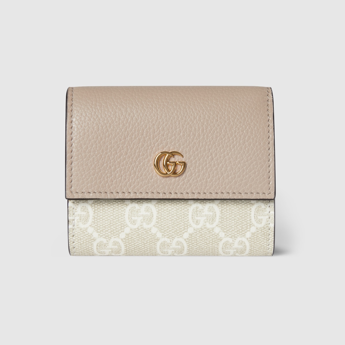 ダブルG バイカラー ミニ ウォレット ・ベージュ＆ホワイト GG