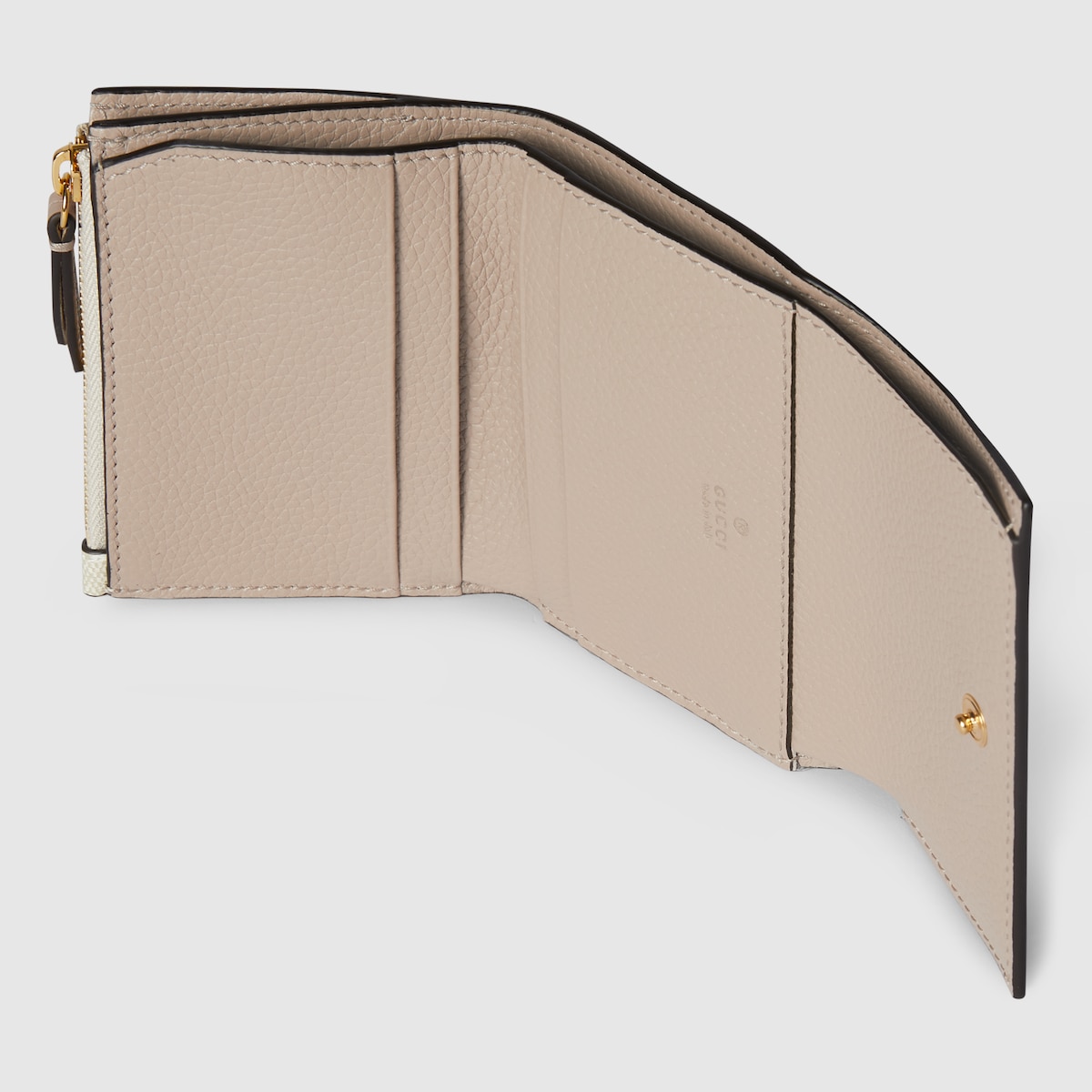 ダブルG バイカラー ミニ ウォレット ・ベージュ＆ホワイト GG