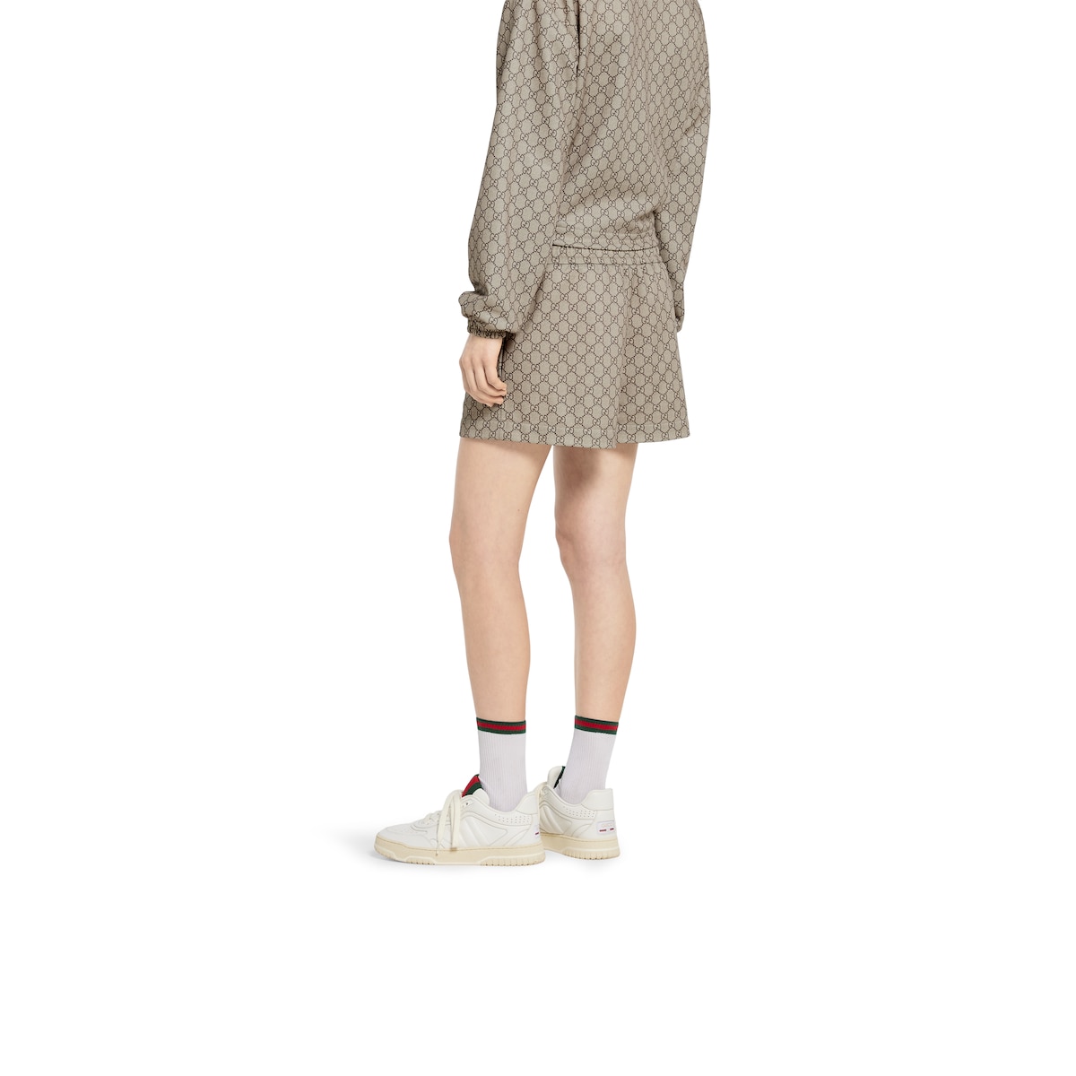 Printed technical jersey shorts