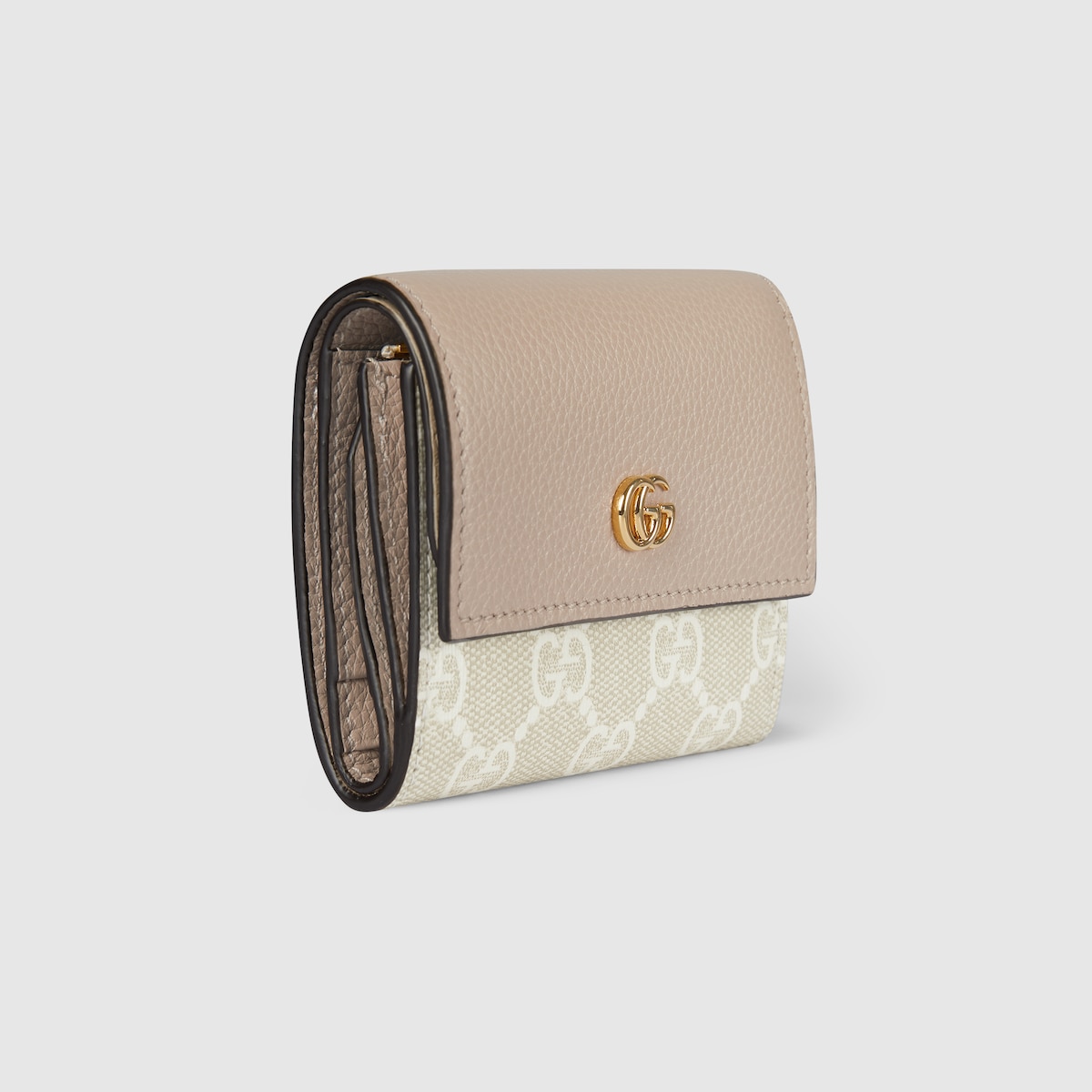 ダブルG バイカラー ミニ ウォレット ・ベージュ＆ホワイト GG