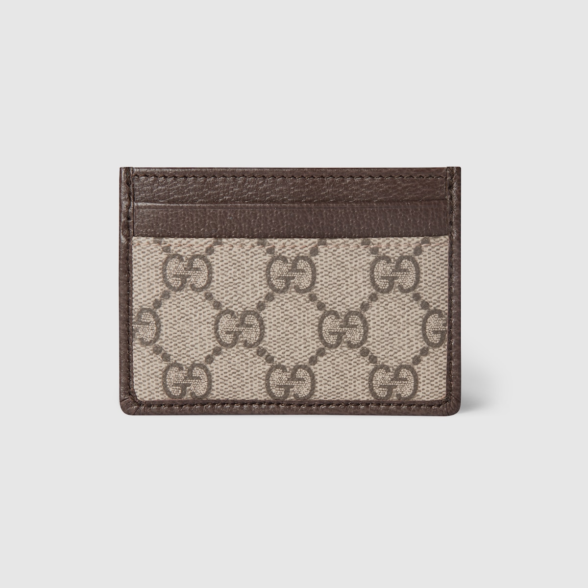 Gucci★素敵！Ophidia GG Leather Trimmed Card Case Wallet Ophidia card case wallet in beige and blue Supreme | GUCCI® US