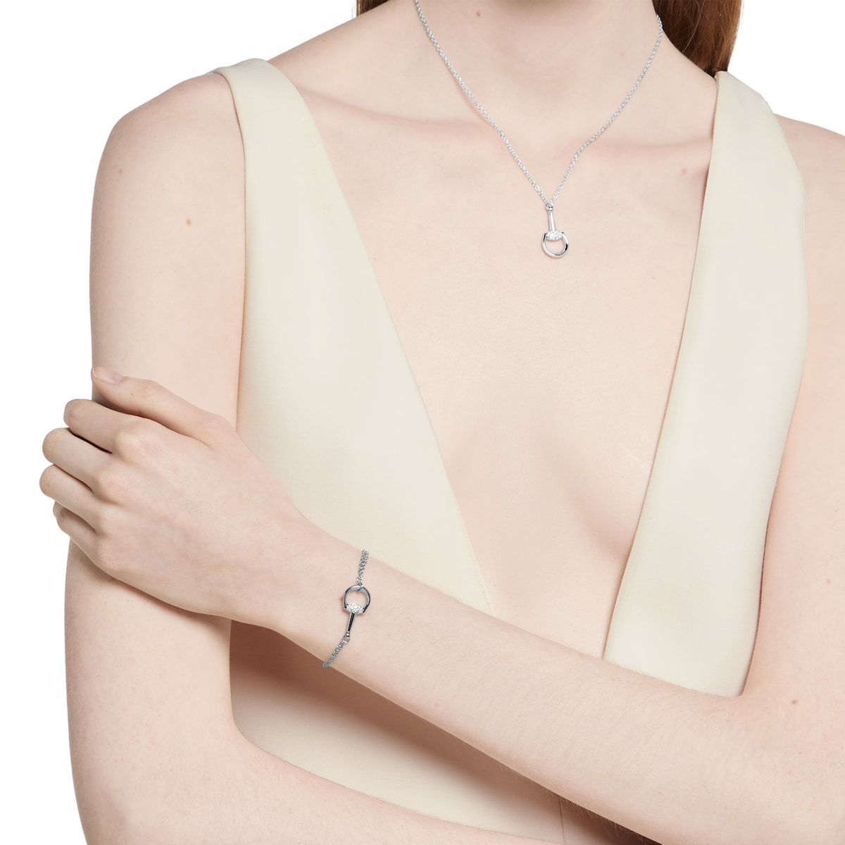 Gucci Horsebit 18k diamond bracelet