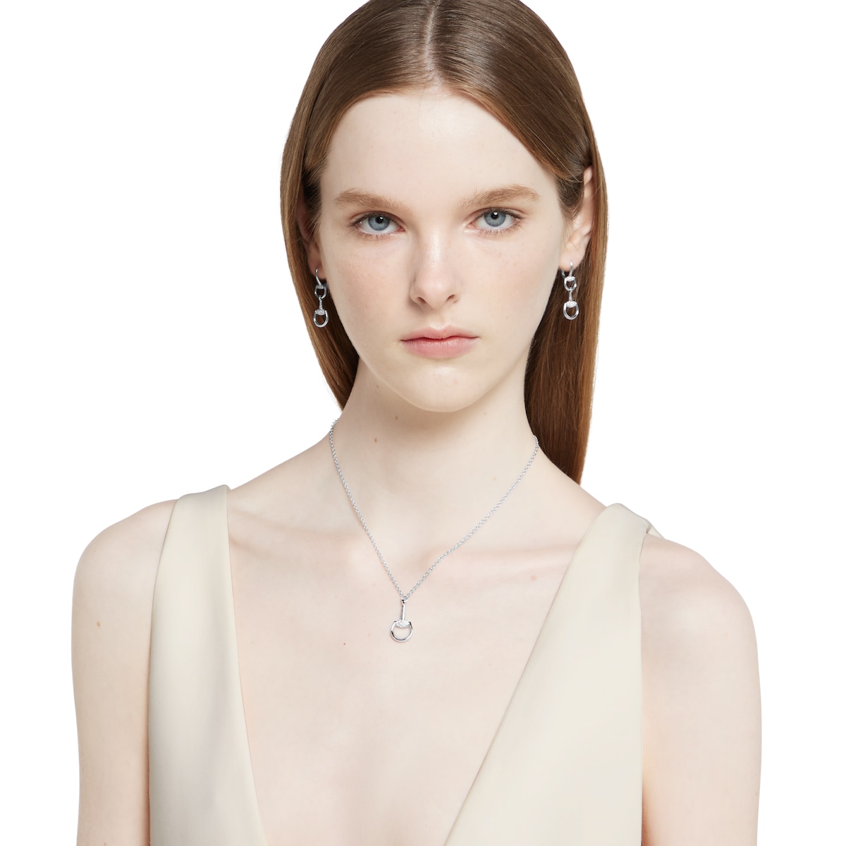 Gucci Horsebit 18k diamond necklace