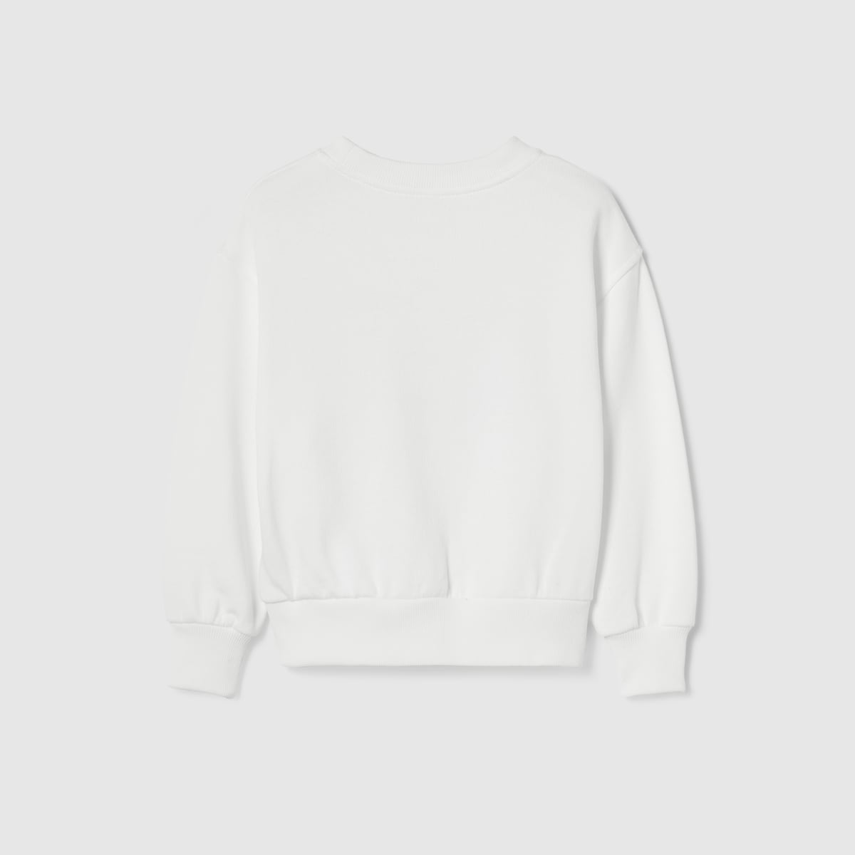 Children's cotton sweatshirt with print in white - thumbnail 2