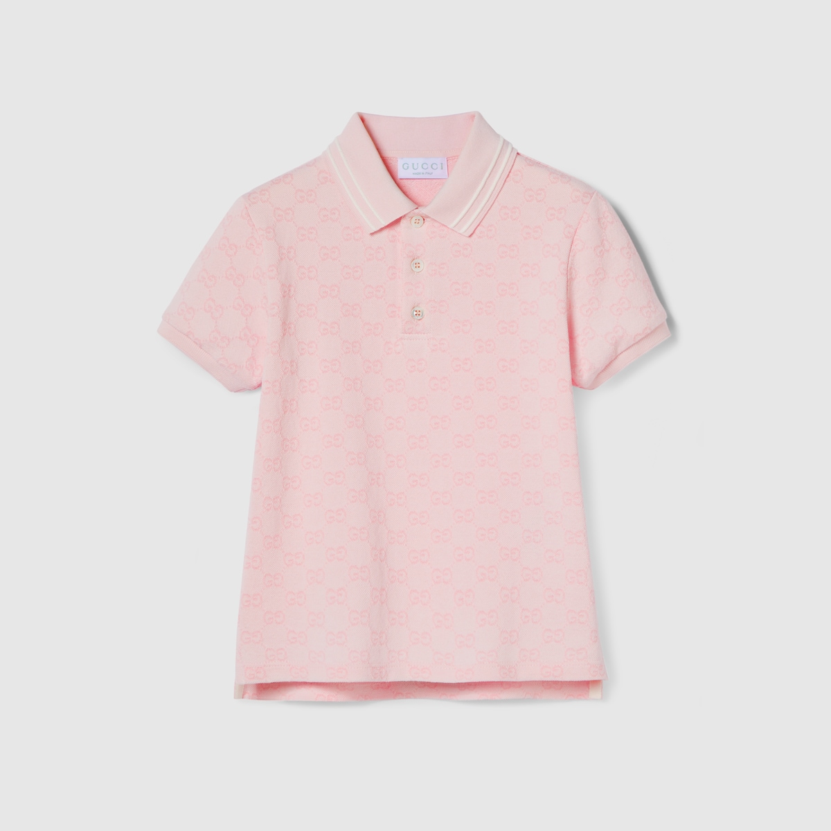 Children's GG cotton polo shirt in light pink | GUCCI® US