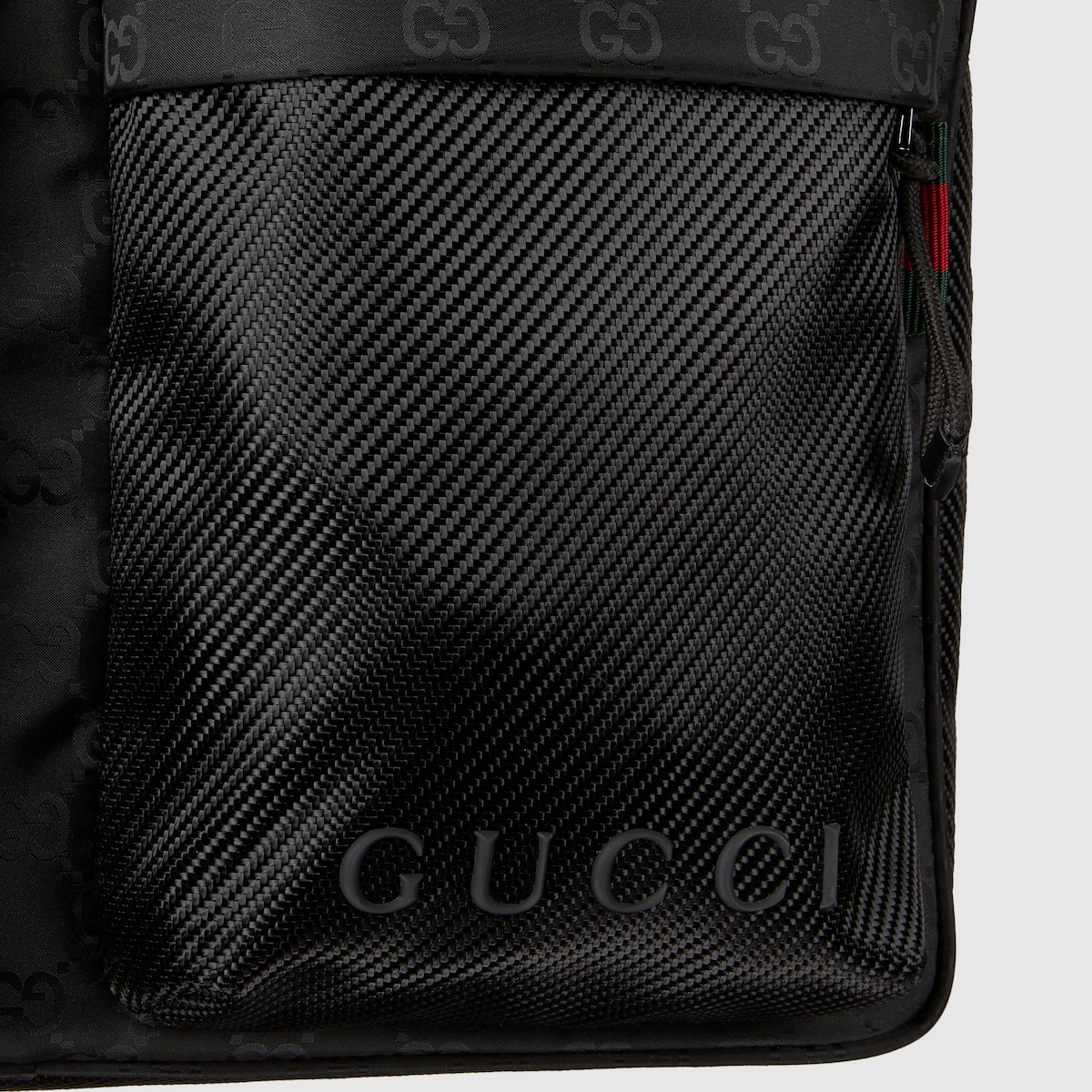 GUCCI バック　ブラック Gucci Black Leather Flap Tote Shoulder Bag with Gold Interlocking